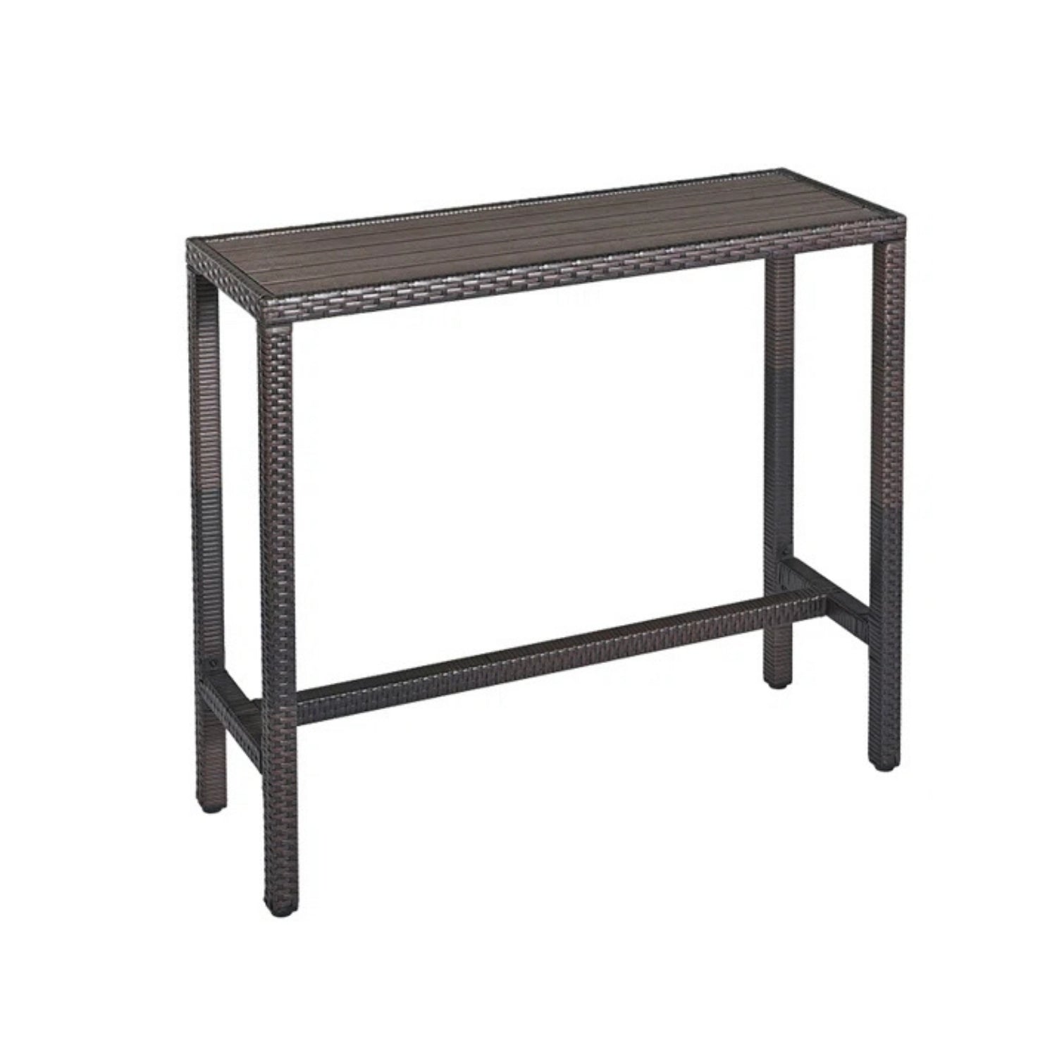 All-Weather Rattan Wicker Bar Set with High-Top Outdoor Table & Chairs