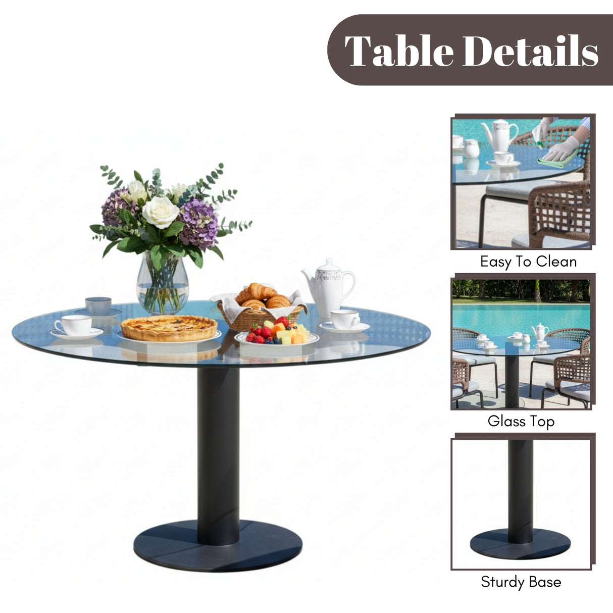 All Weather Resistant 5-Piece Outdoor Dining Set