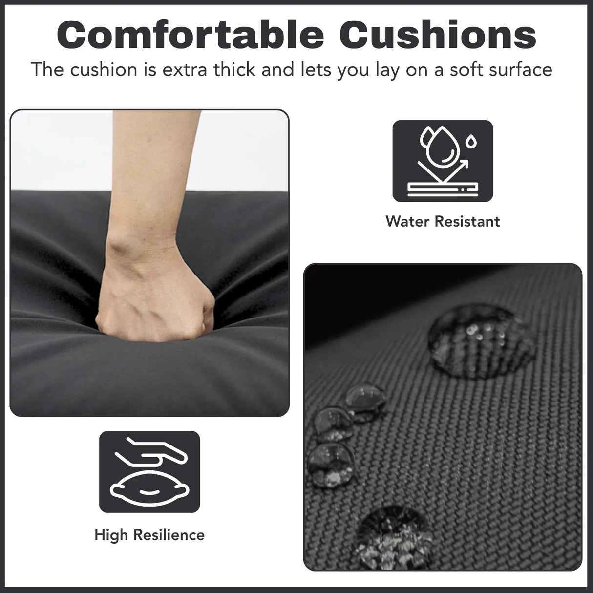 Outdoor Wicker Lounge Chairs Set of 2