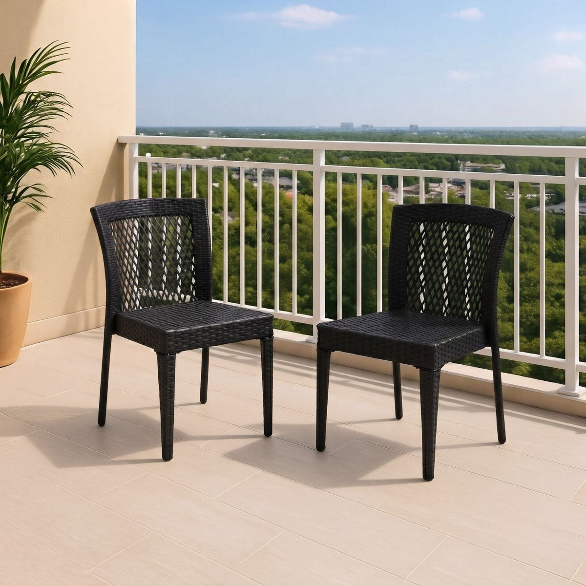 Outdoor Rattan Wicker Patio Dining Chairs
