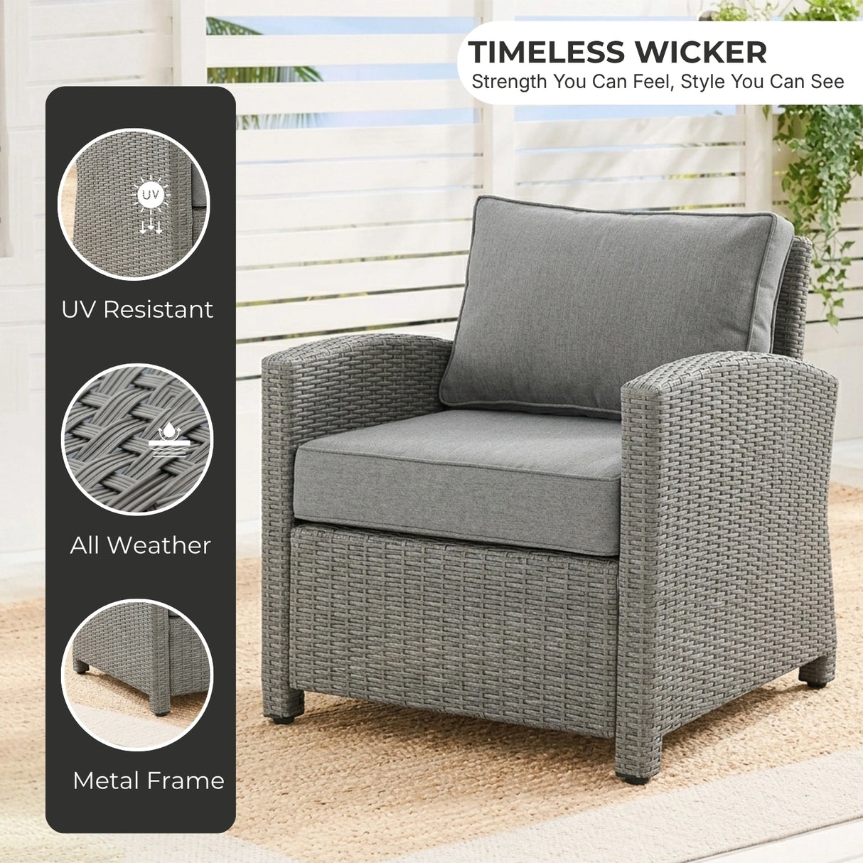 5 Pieces Patio Furniture Set