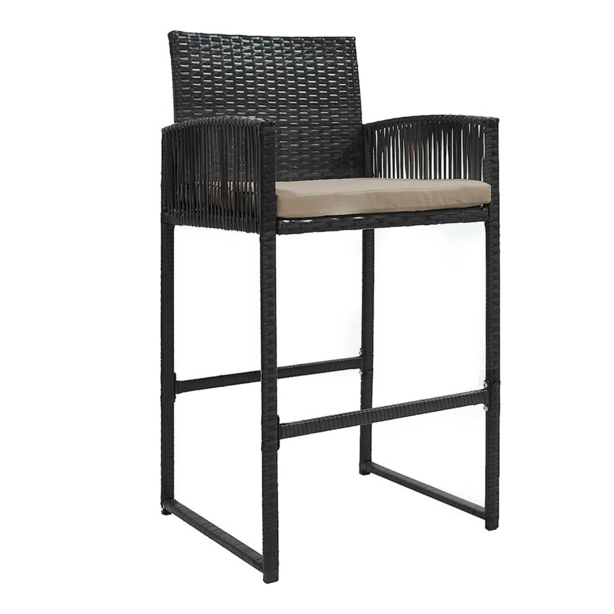 Outdoor Rattan Wicker 2-Piece Bar Chairs