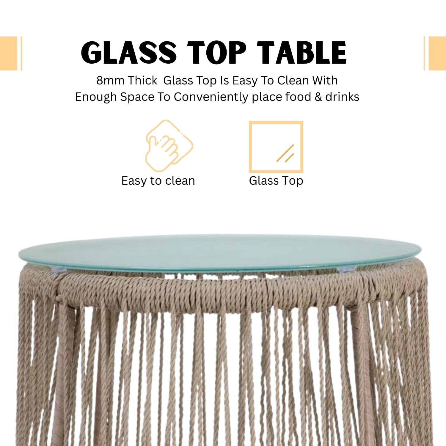 Outdoor Patio Garden 3 Piece All Weather Resistant Furniture Set