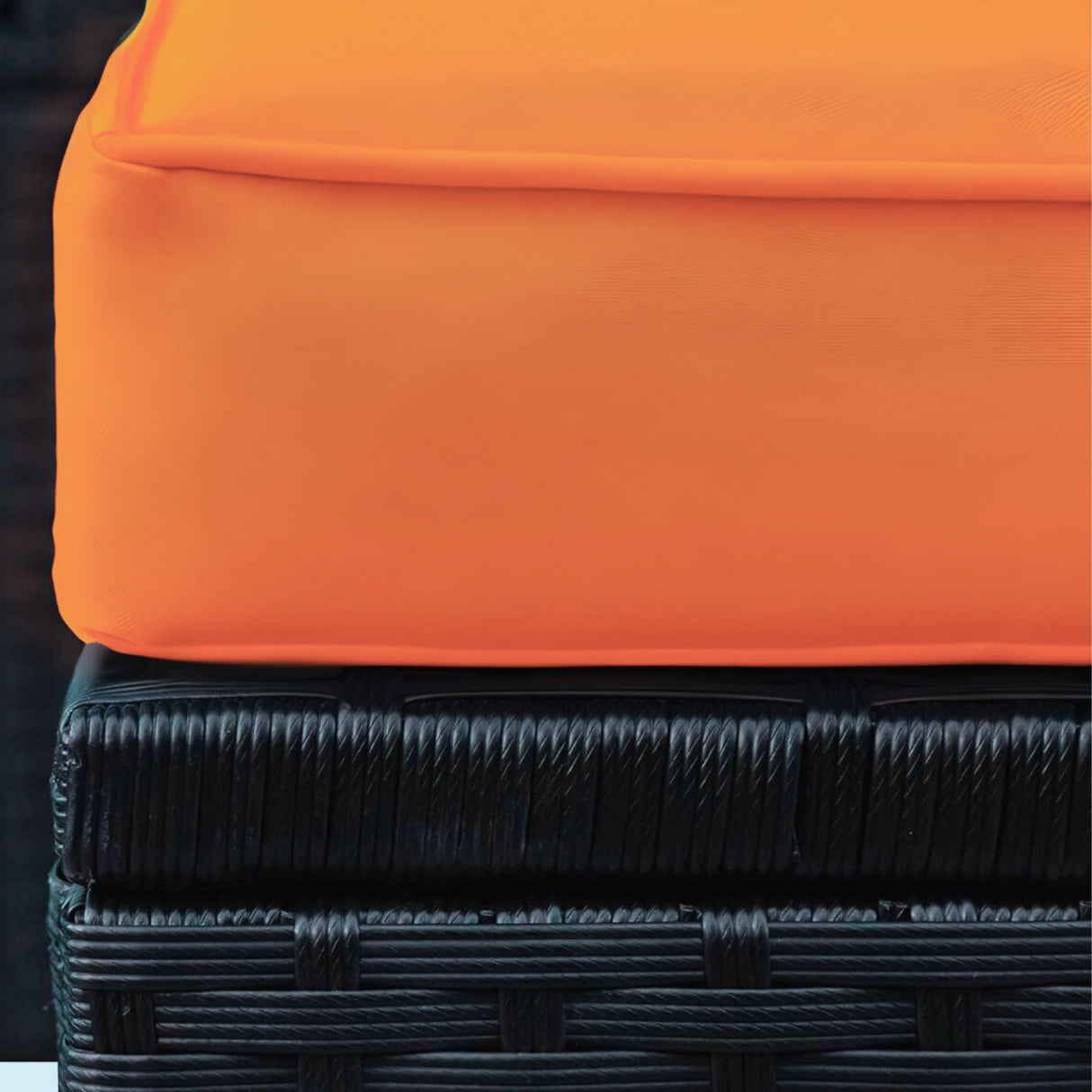 Outdoor Garden Conversation Sofa Set (Black/Orange)