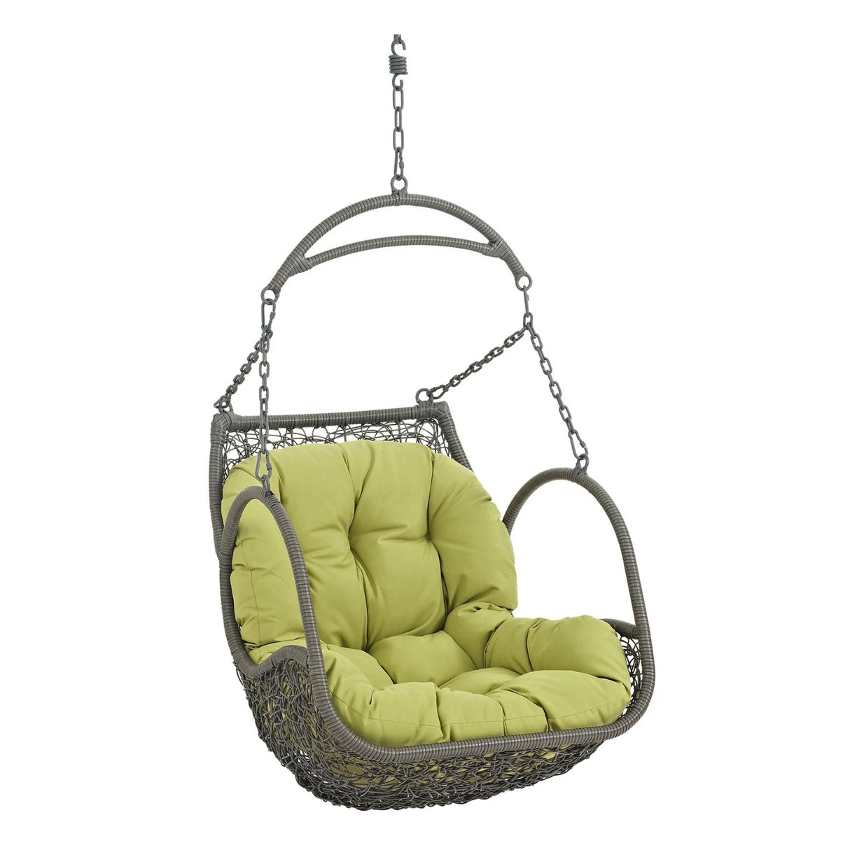 Outdoor Rattan Wicker Hanging Swing Chair with Cushion