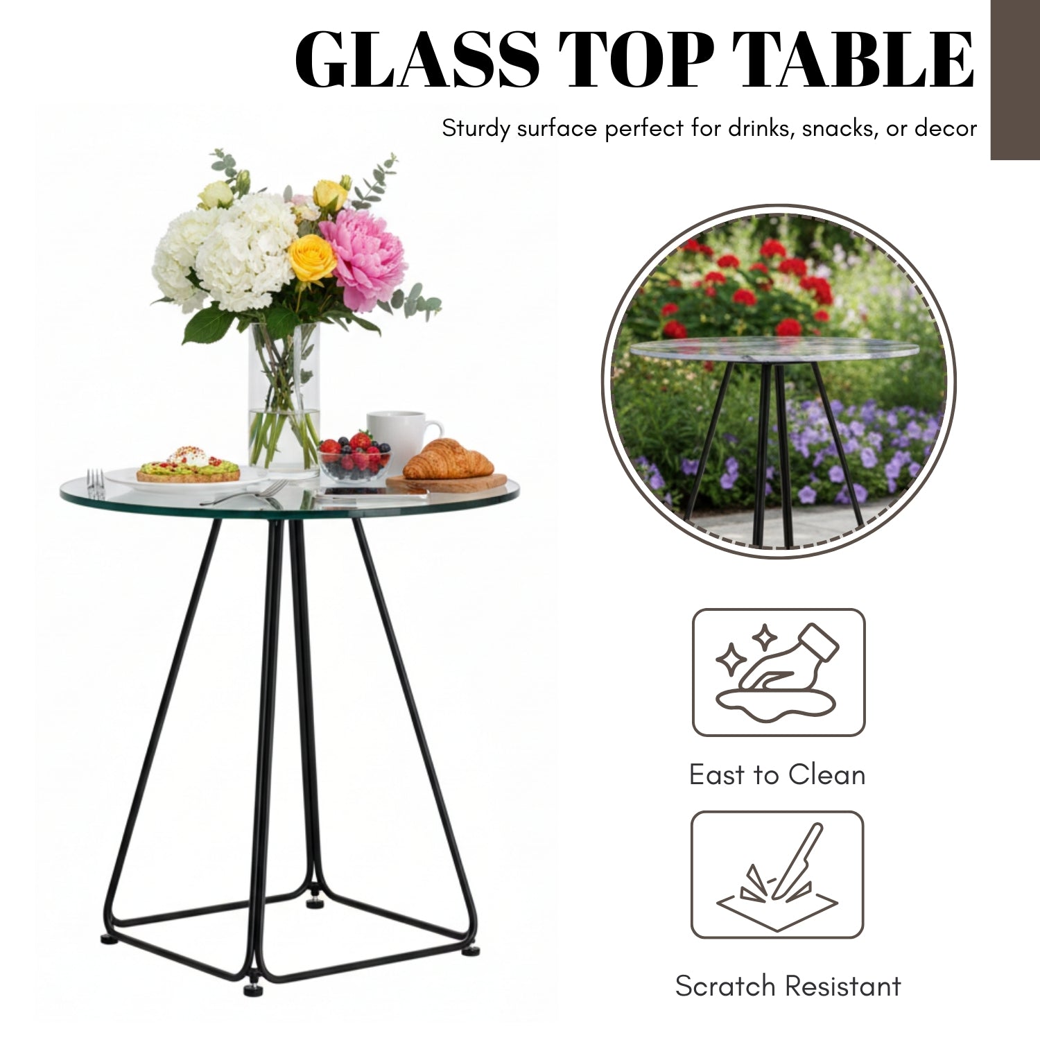 3-Piece Outdoor Rope Conversation Set (Beige & Cream)