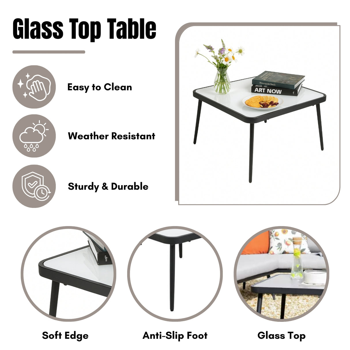 Outdoor L-Shape All Weather Handwoven Rope Sofa Set