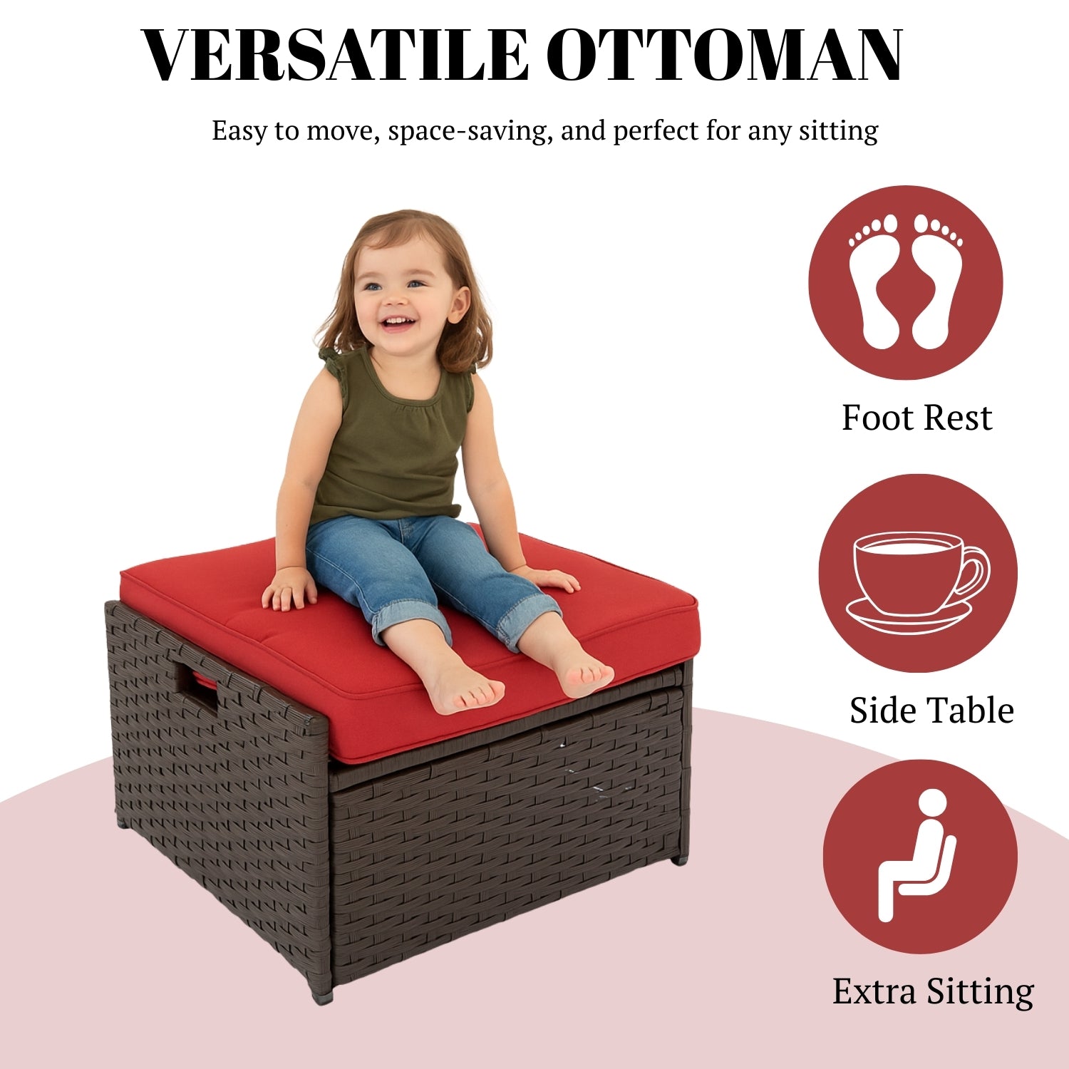 Outdoor All-Weather Wicker 6-Piece Sofa Set