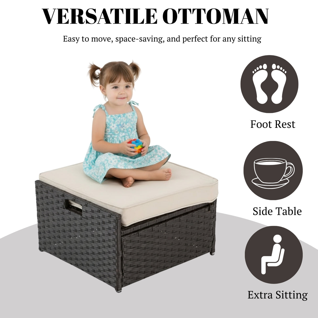 Outdoor All-Weather Wicker 6-Piece Sofa Set