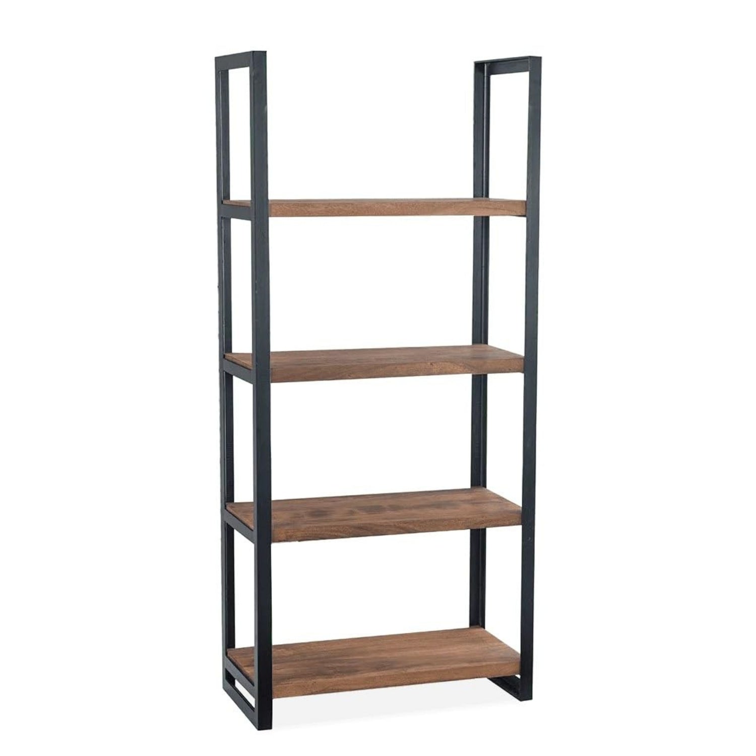 Solid Sheesham Wood 4 Tier Tall Standing Corner Open Bookcase