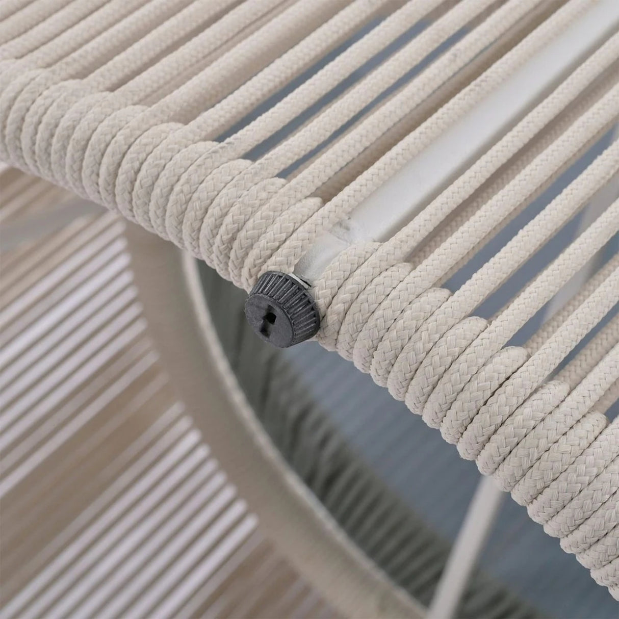 Outdoor Rope 2 Seater Patio Daybed With Side Table