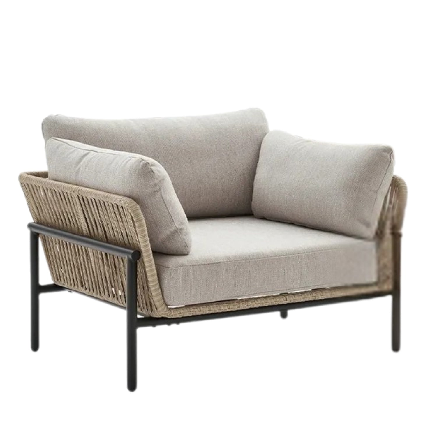 Outdoor 4-Piece Rope Conversation Sofa Set