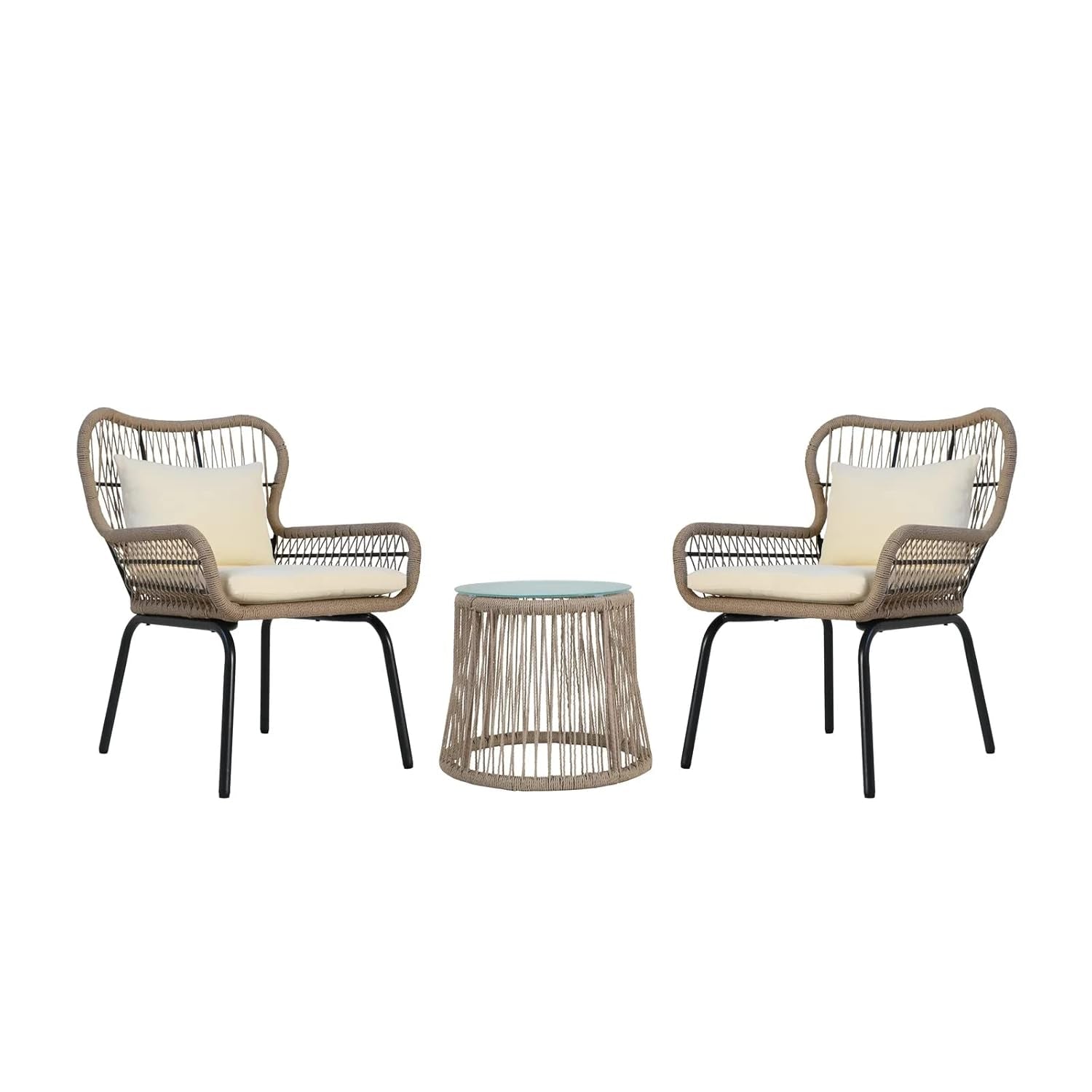 Outdoor Patio Garden 3 Piece All Weather Resistant Furniture Set