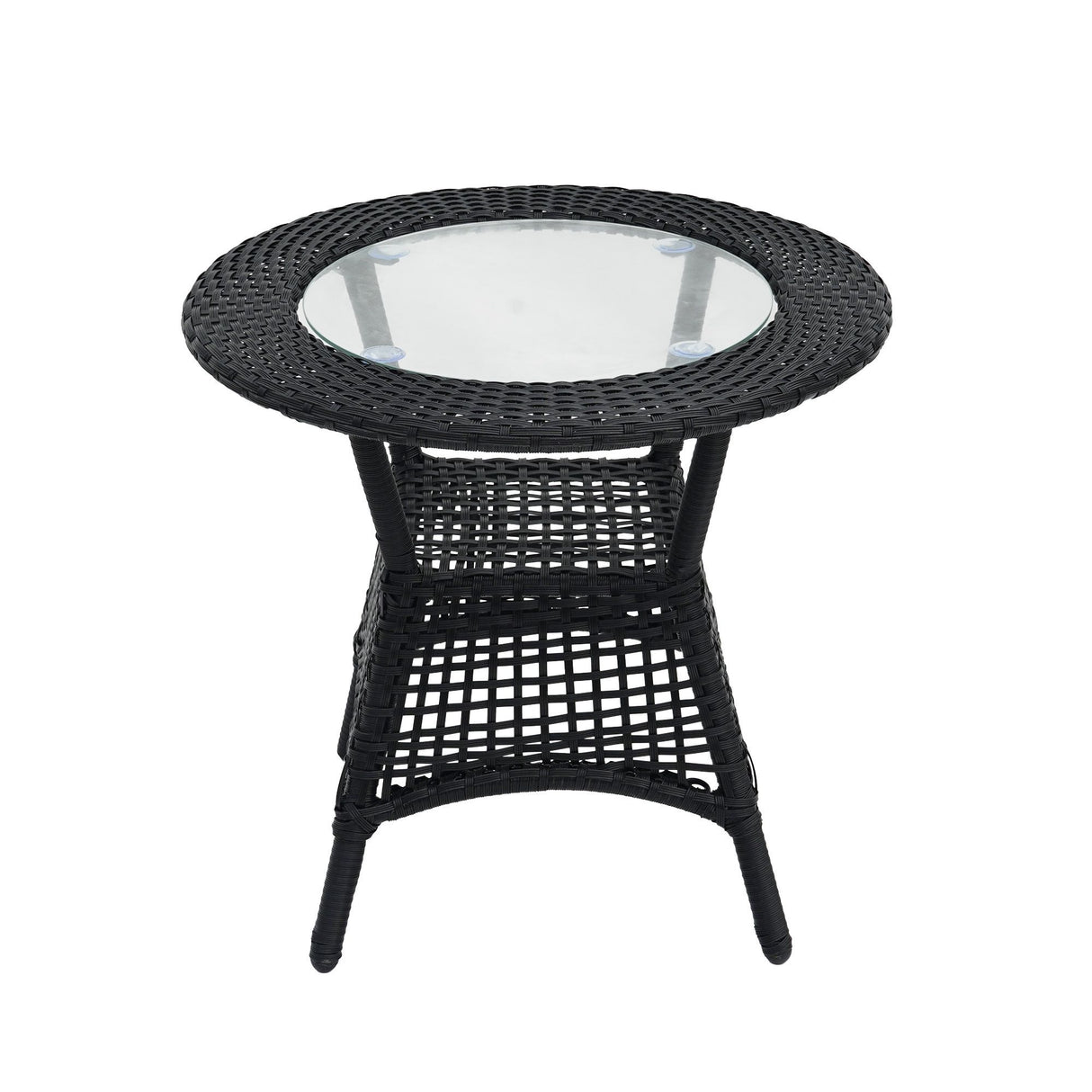 Outdoor Wicker 3-Piece Patio Set with Outdoor Umbrella
