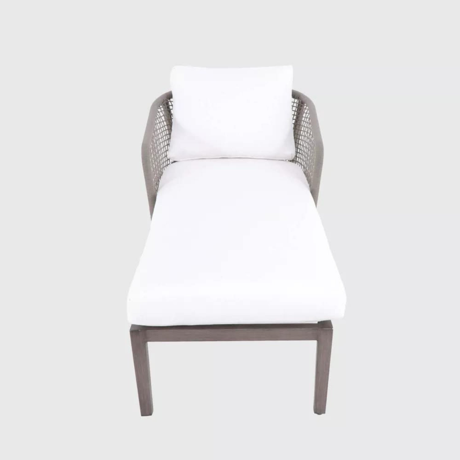 Outdoor Single Seater Patio Daybed with Handwoven Rope