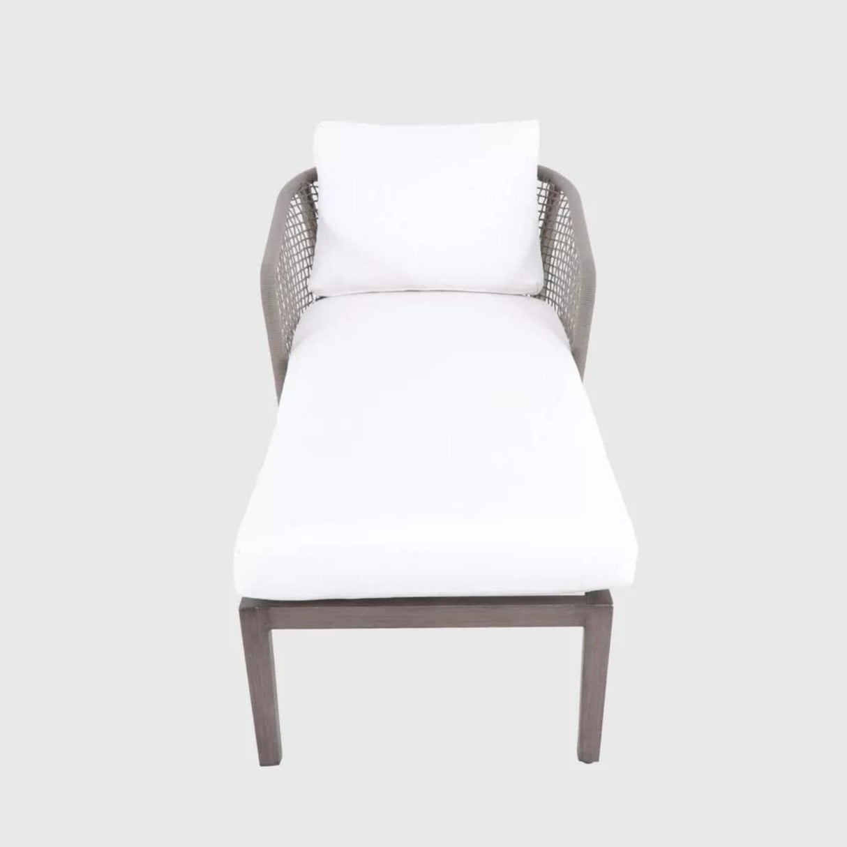 Outdoor Single Seater Patio Daybed with Handwoven Rope