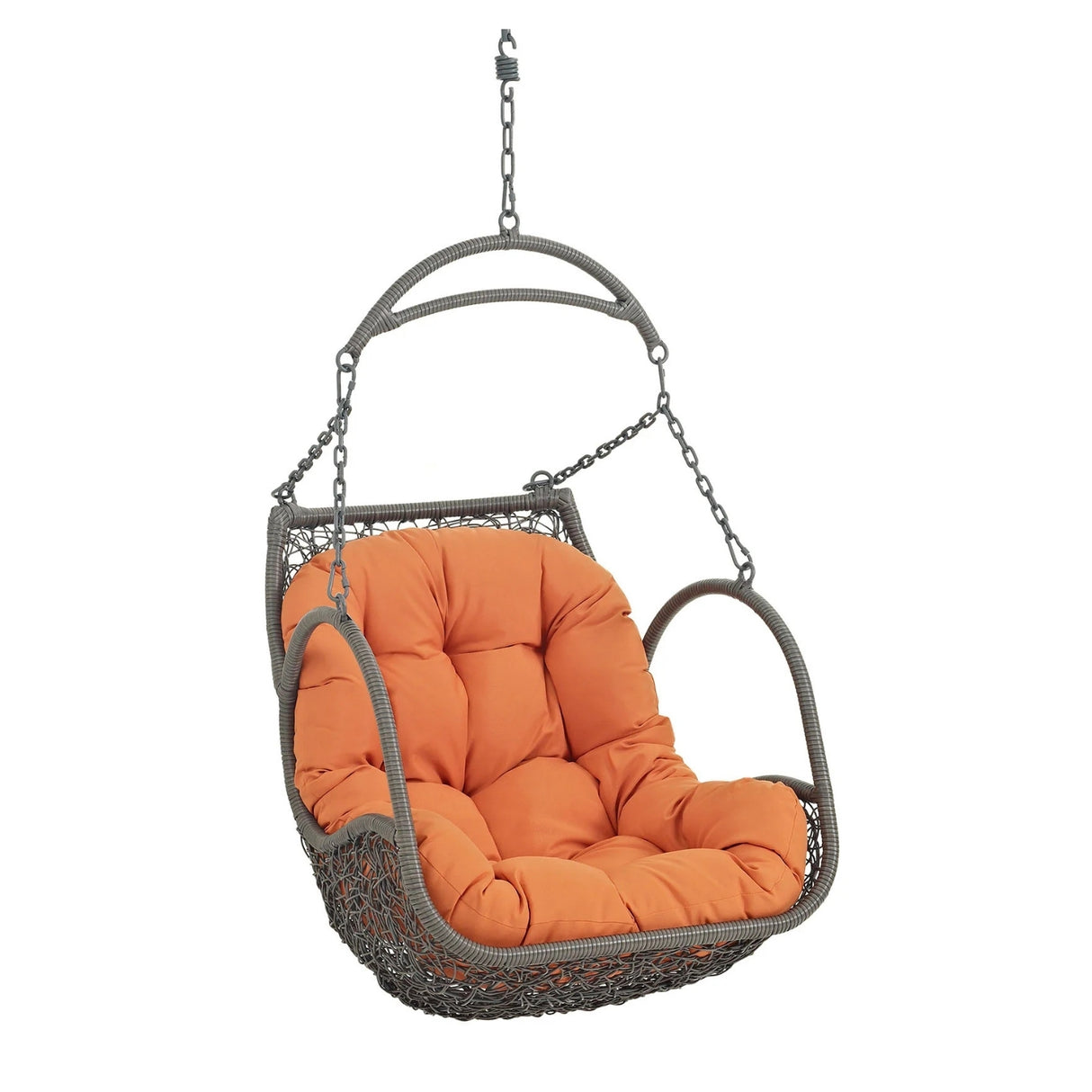 Outdoor Rattan Wicker Hanging Swing Chair with Cushion