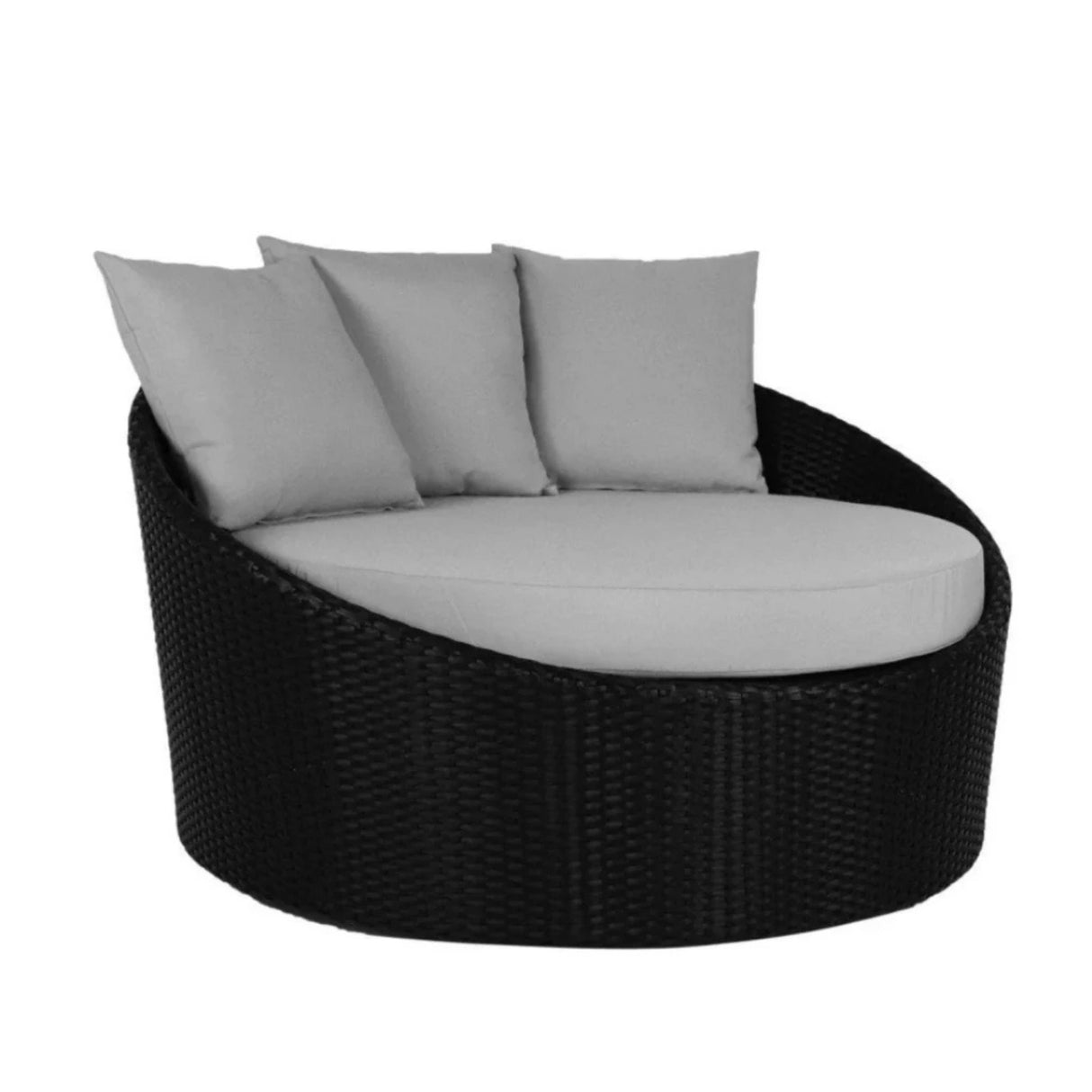 Outdoor Rattan Wicker Daybed with Glass Top Table