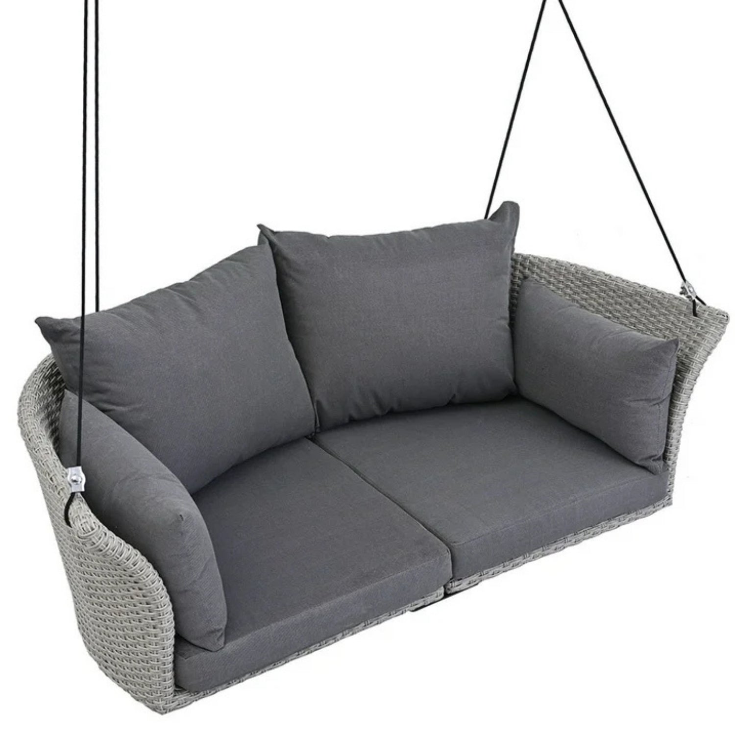 Outdoor Rattan Wicker Hanging Swing Chair with Cushion
