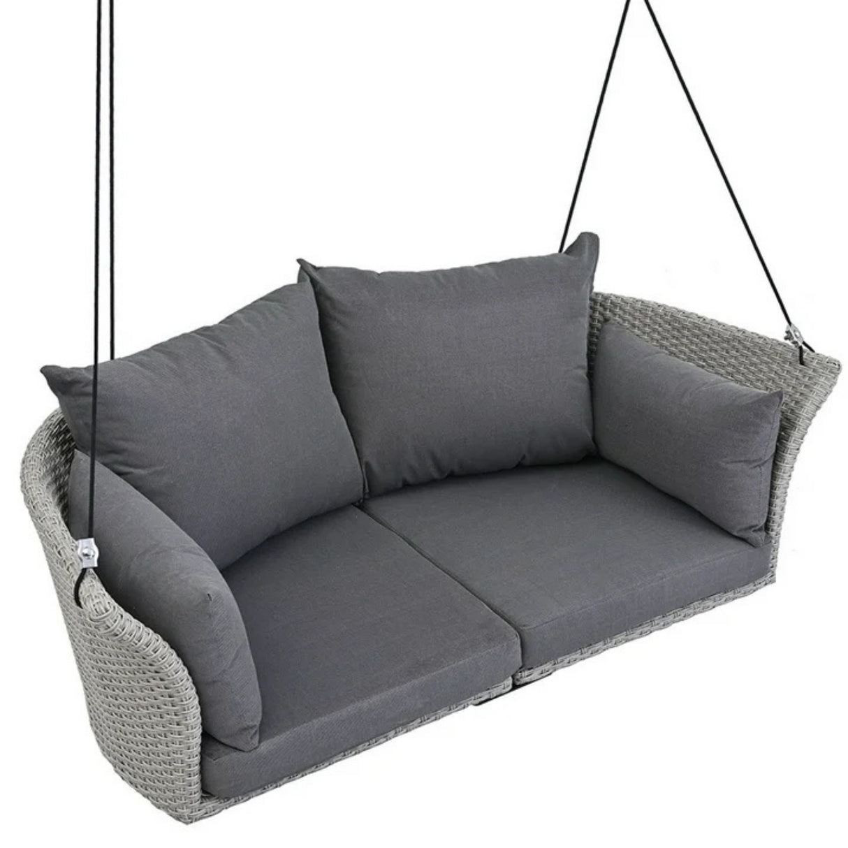 Outdoor Rattan Wicker Hanging Swing Chair with Cushion