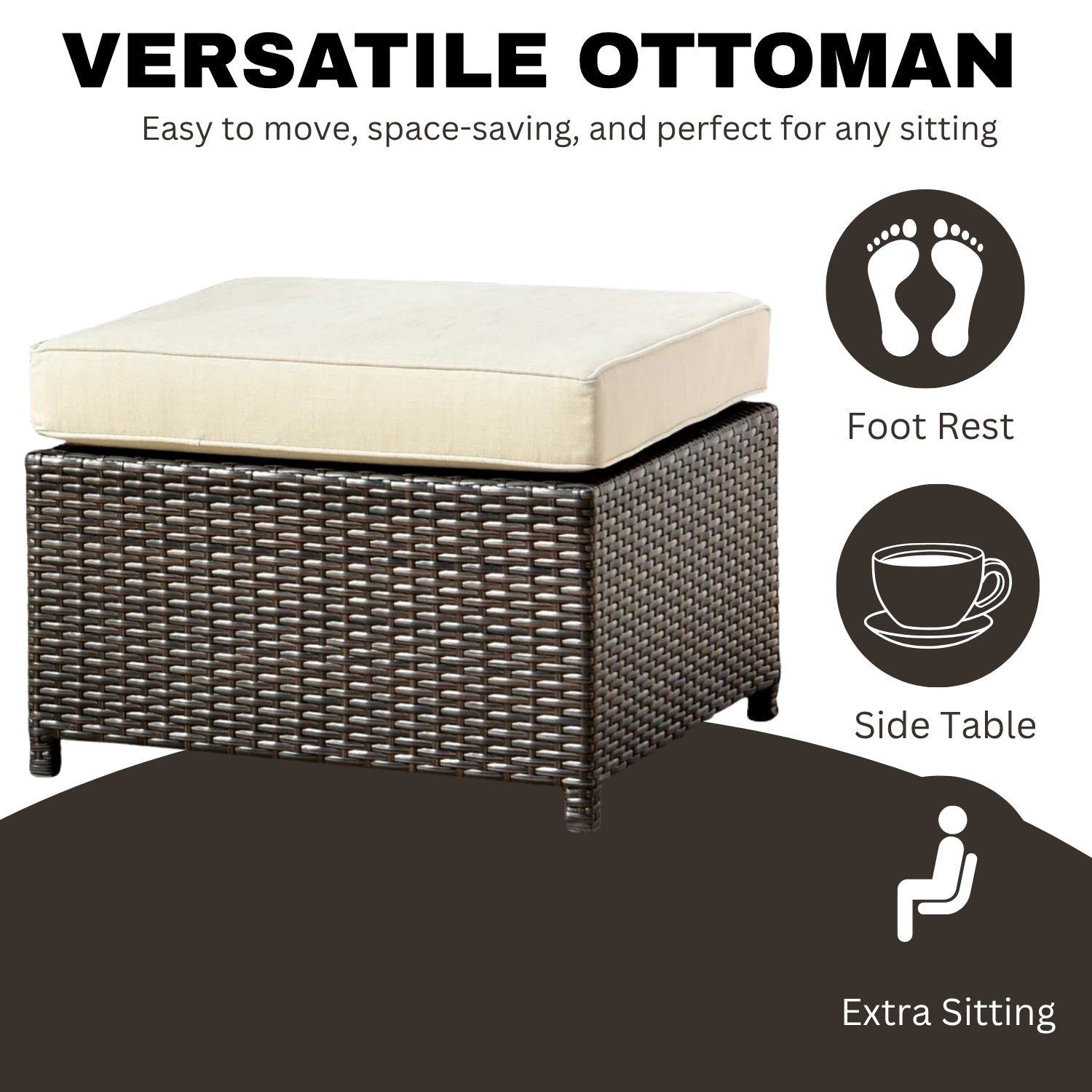 Outdoor Wicker 10 Seater Sectional Sofa Set