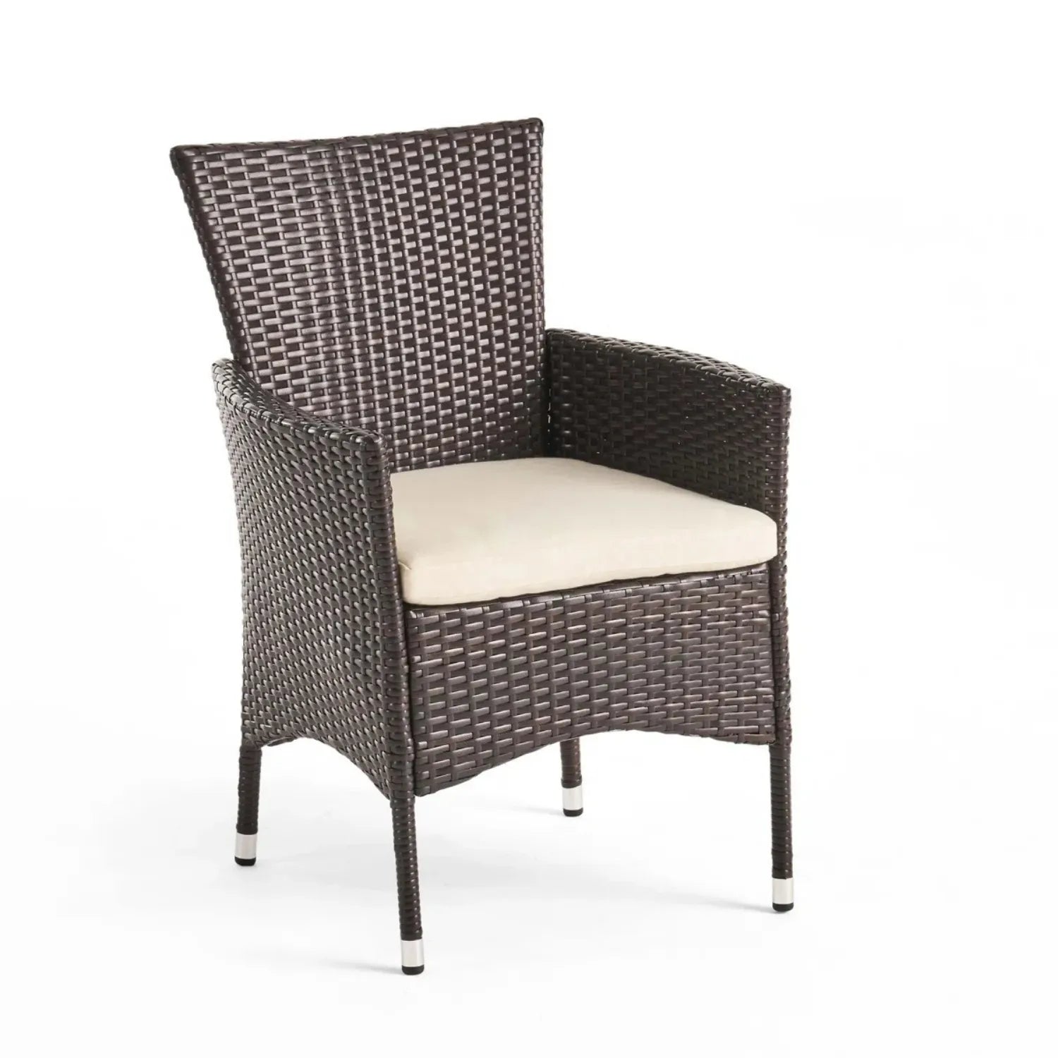 2-Piece Outdoor Rattan Wicker Patio Dining Chairs