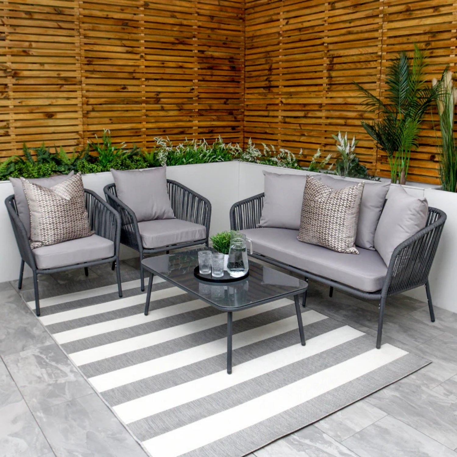 5-Seater Outdoor All-Weather Rope Sofa Set