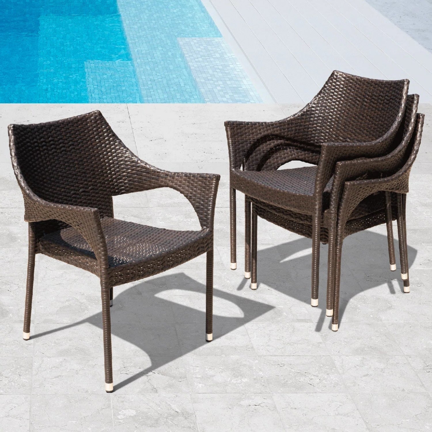 Outdoor Rattan Wicker Patio Dining Chairs