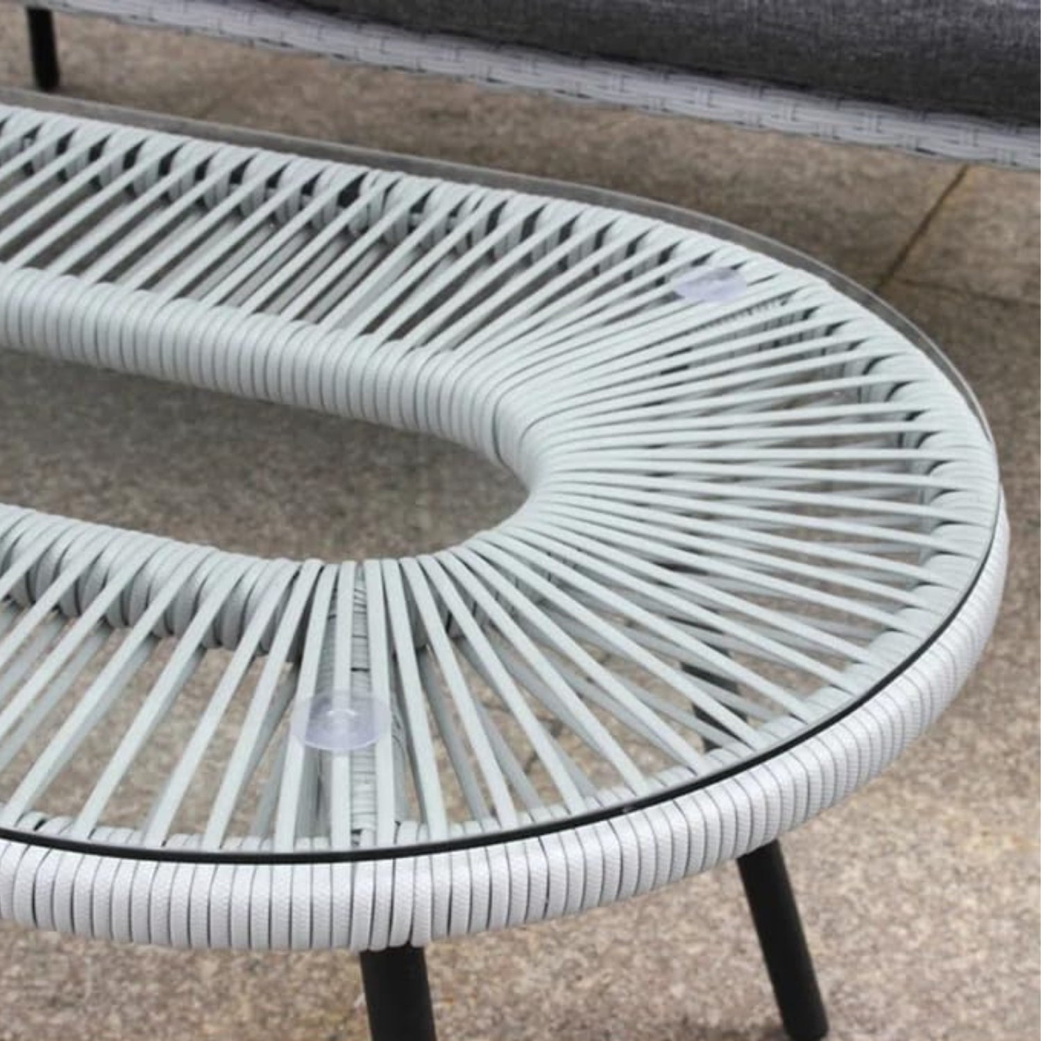 Outdoor 4 Seater Rope Conversation Sofa Set