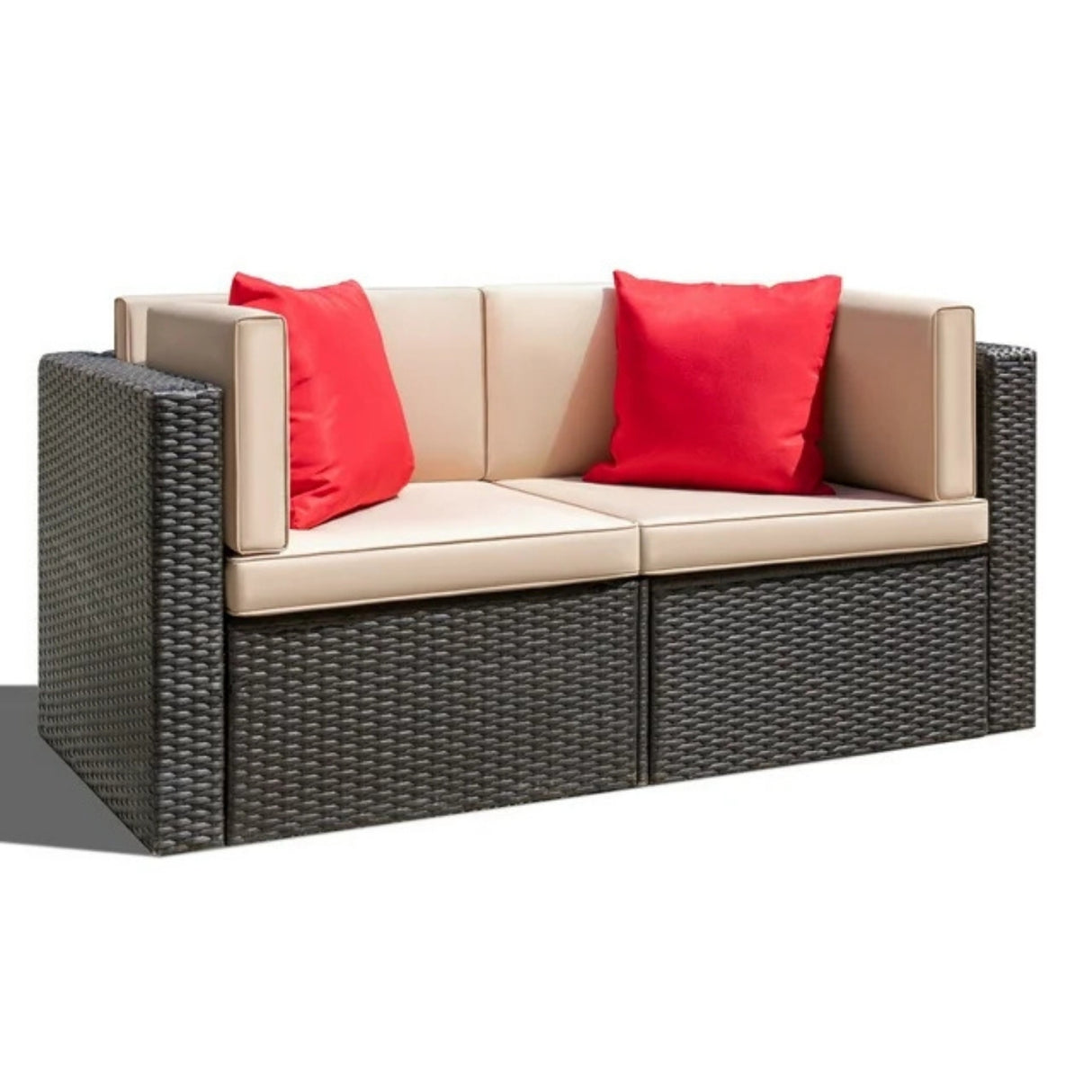 Outdoor All-Weather Rattan Wicker Double Seater Sofa
