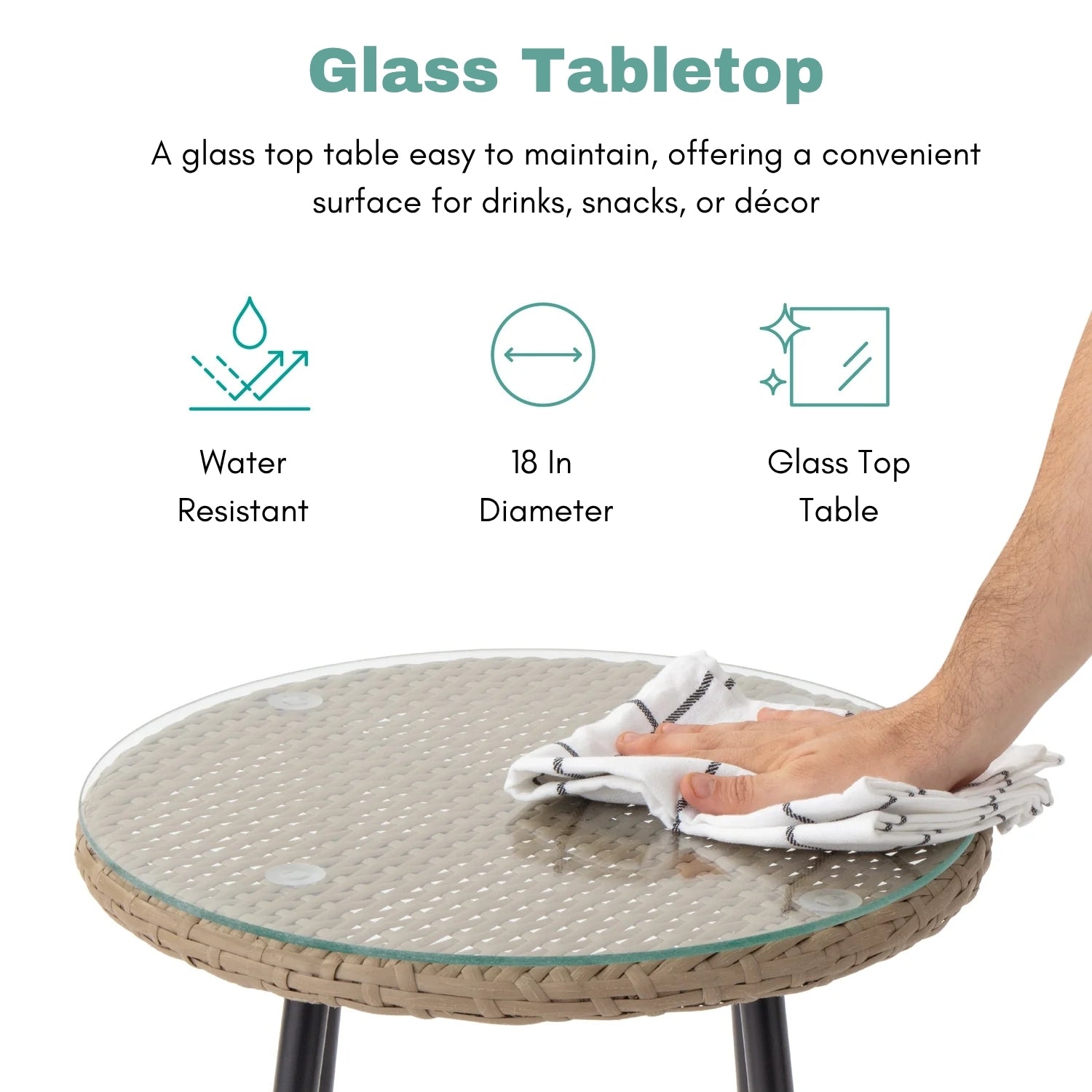 Outdoor Wicker 3-Piece Patio Set