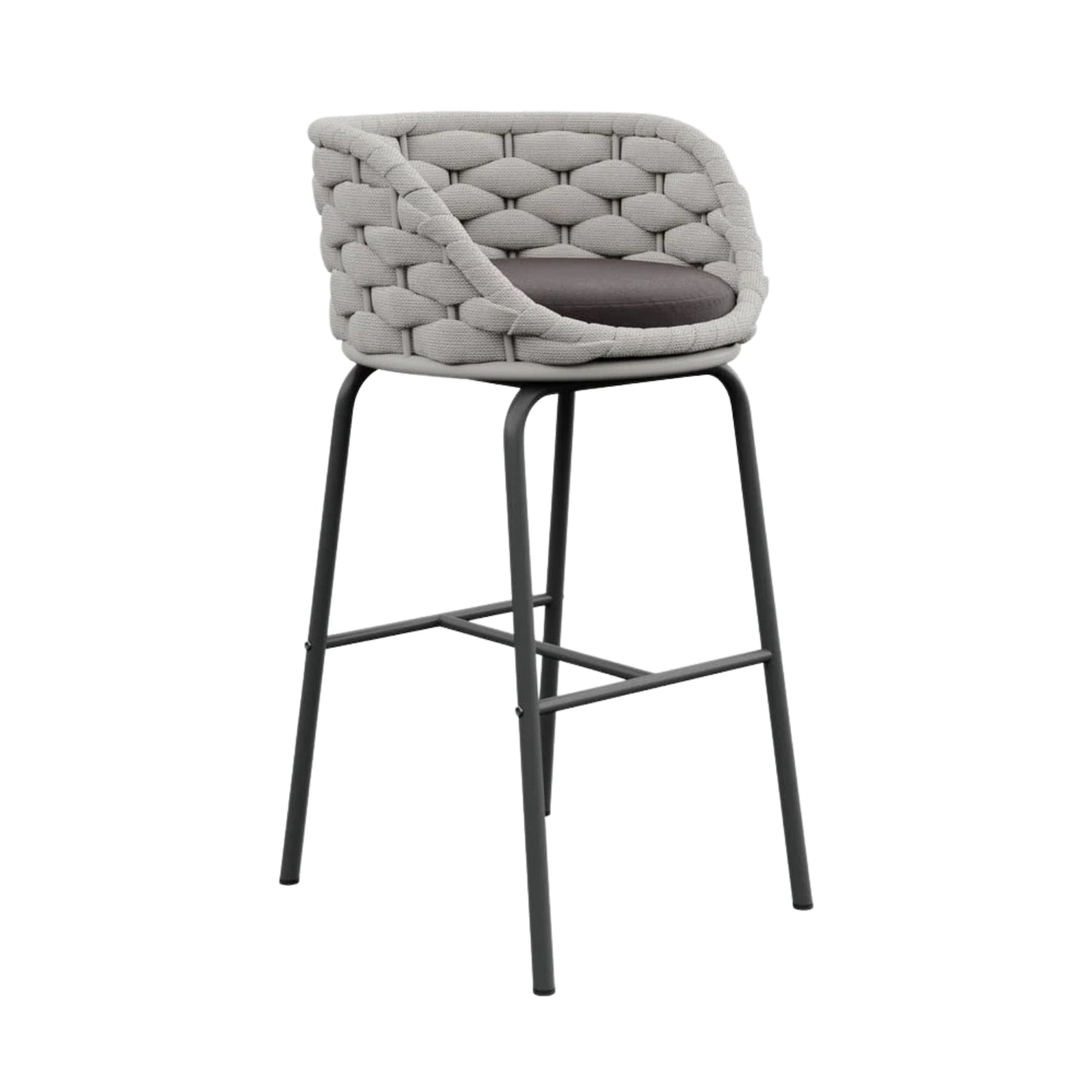 2-Piece Outdoor Rope Bar Chairs – Stylish Comfort Built to Last
