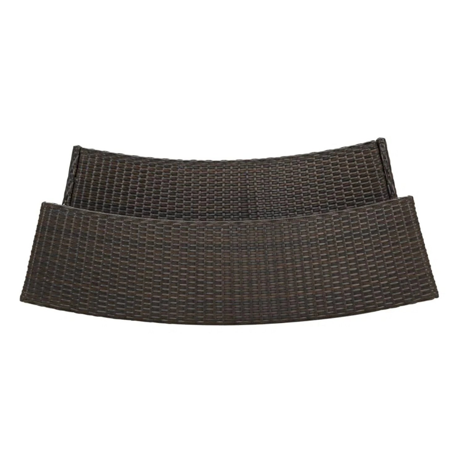 Outdoor Rattan Wicker Bar Table With a High-Top Design & Integrated Storage Shelf