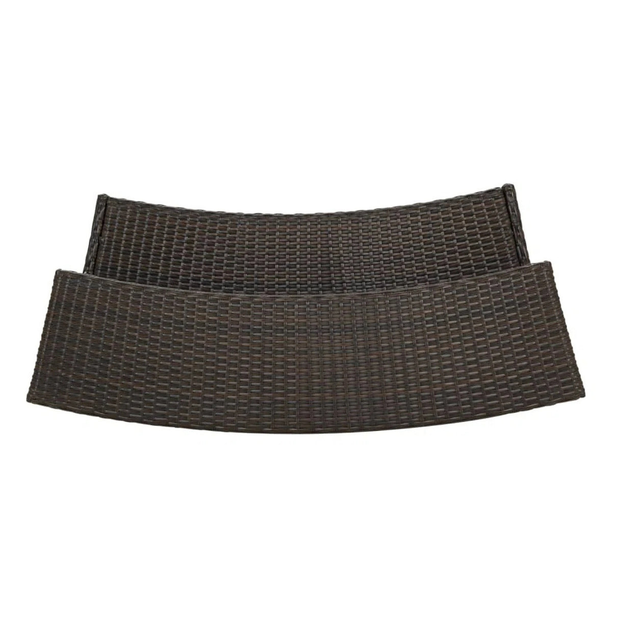 Outdoor Rattan Wicker Bar Table With a High-Top Design & Integrated Storage Shelf