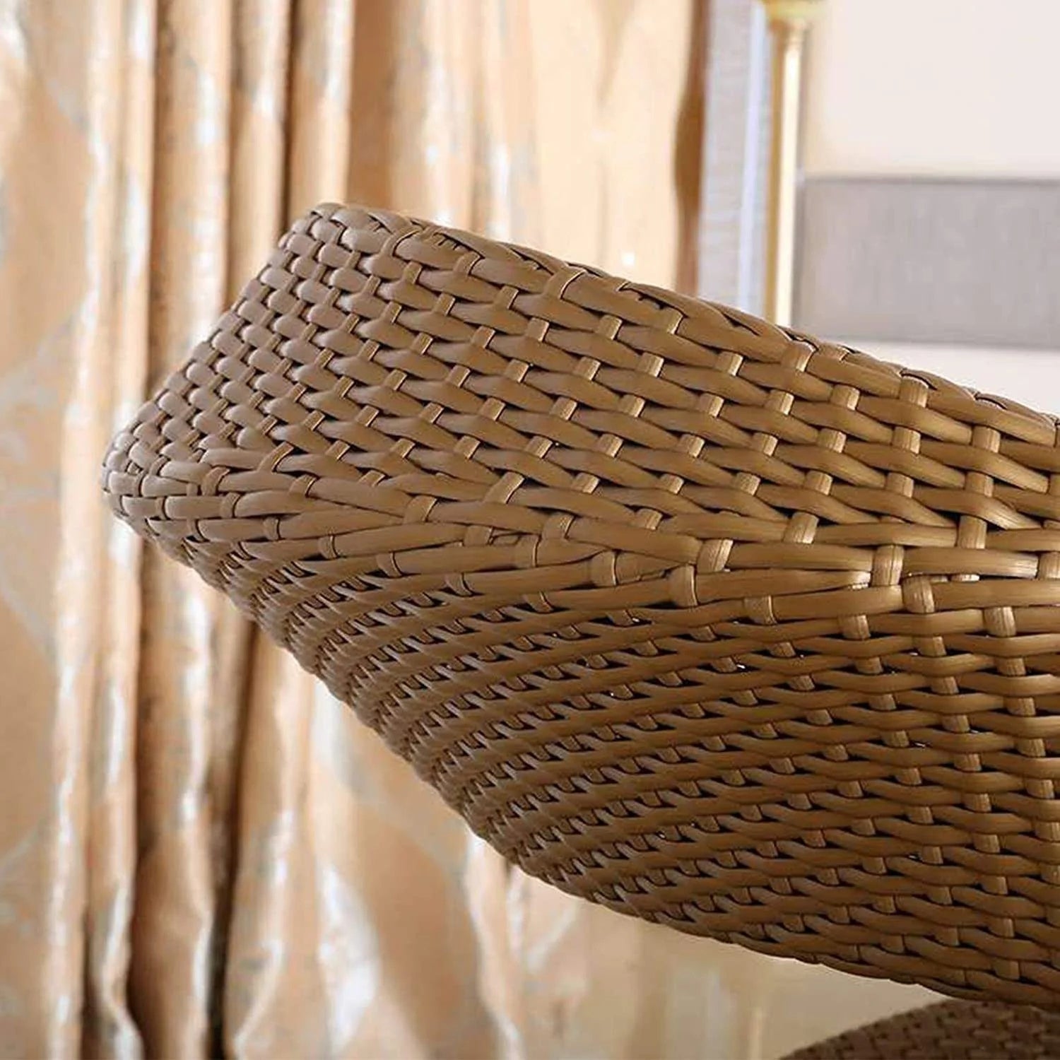 3-Piece Outdoor Rattan Wicker Patio Set (Golden)