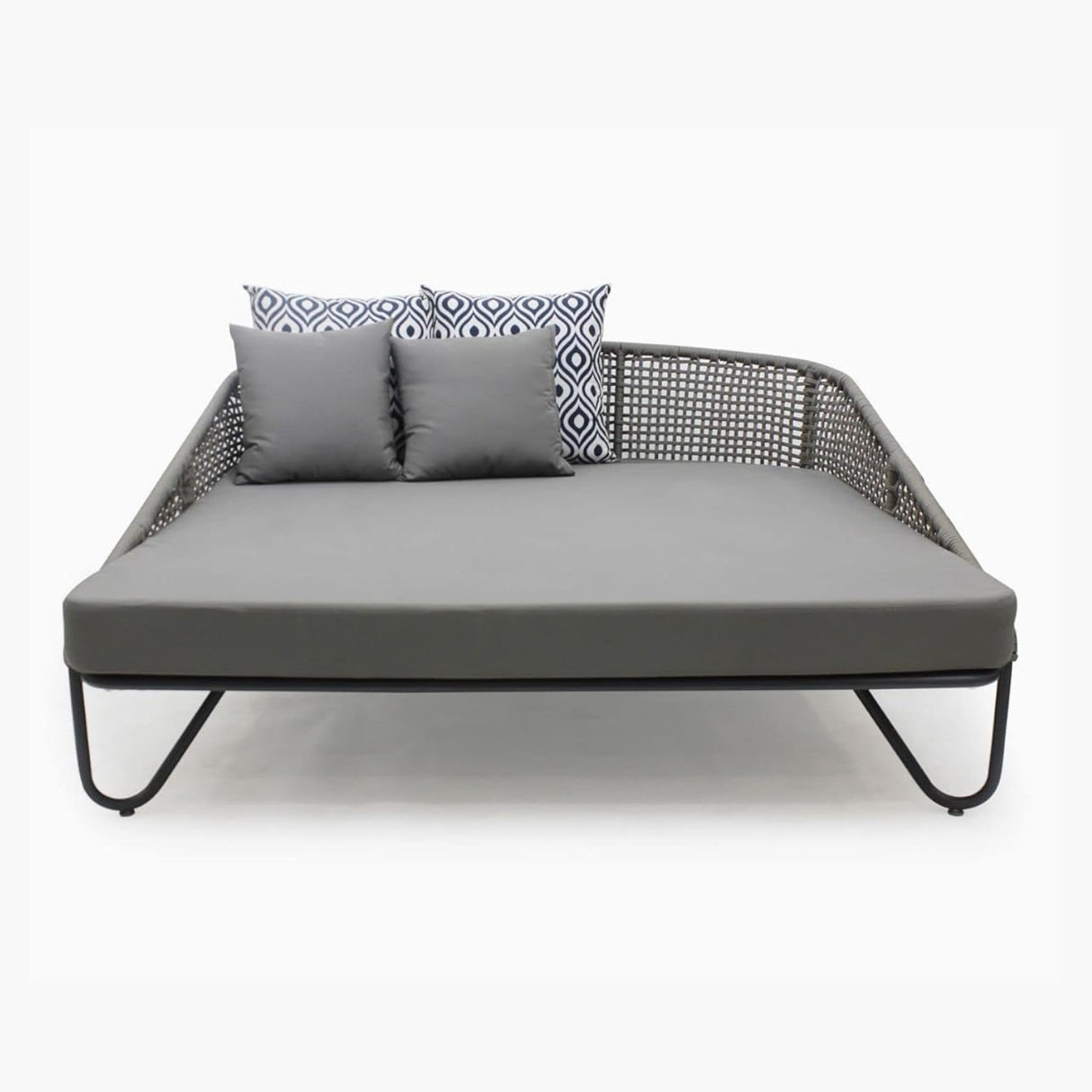 Outdoor Rope Patio Furniture Daybed (Grey)