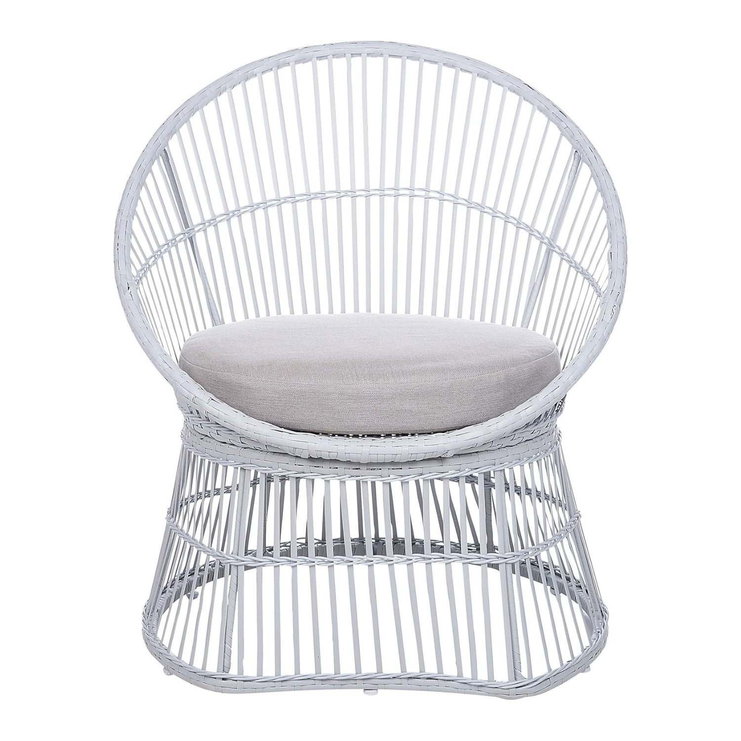 Outdoor Rope Patio Set with Glass Top Table