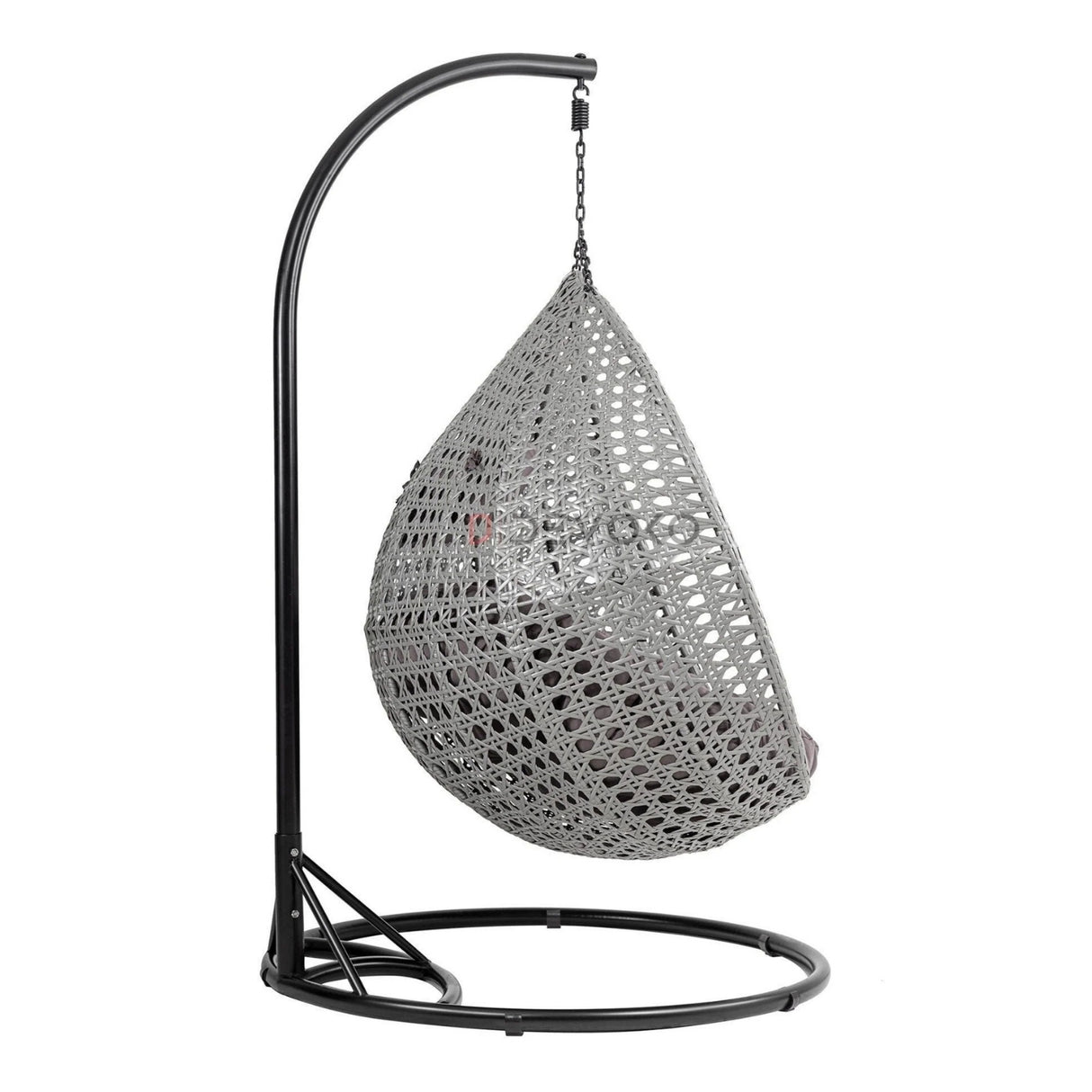 Double Seater Rattan & Wicker Swing (Grey)