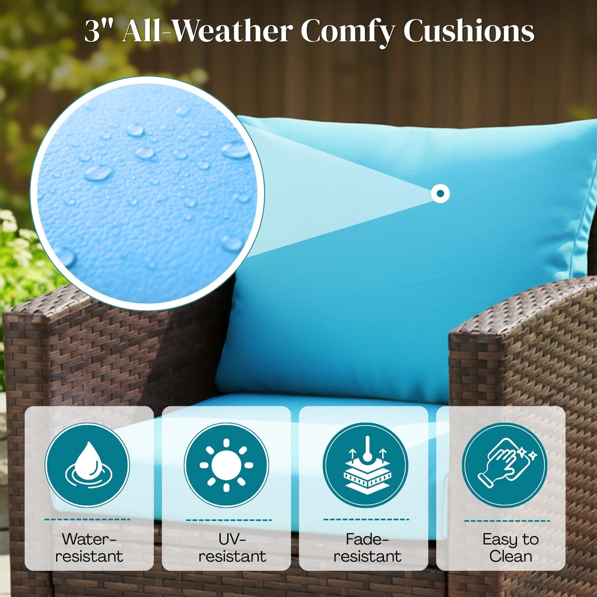 Outdoor 7-Seater Wicker Sectional Sofa Set