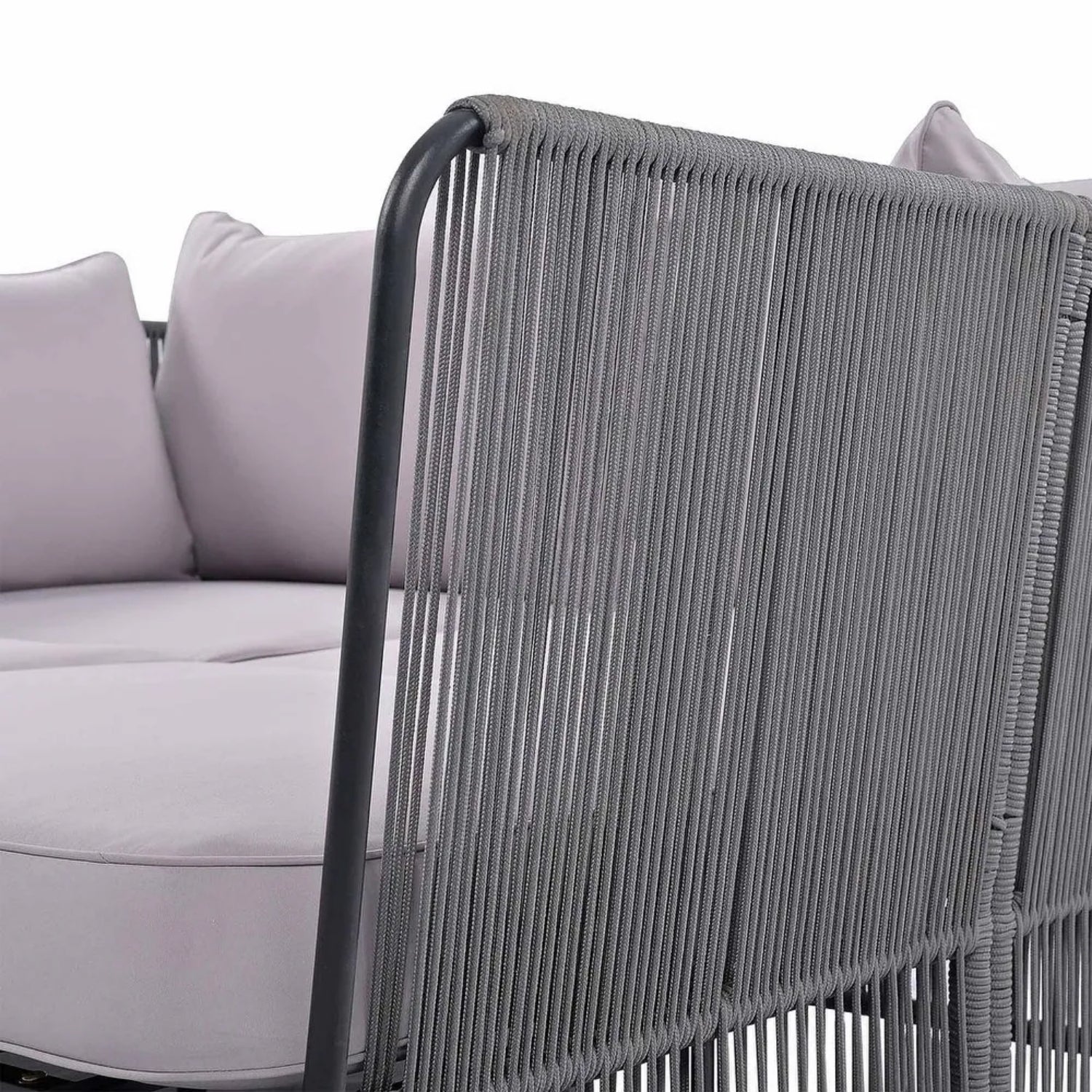 Outdoor Rope 2 Seater Patio Daybed With Side Table