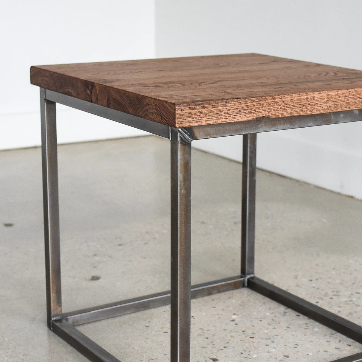 Modern Solid Sheesham Wood Top End Table