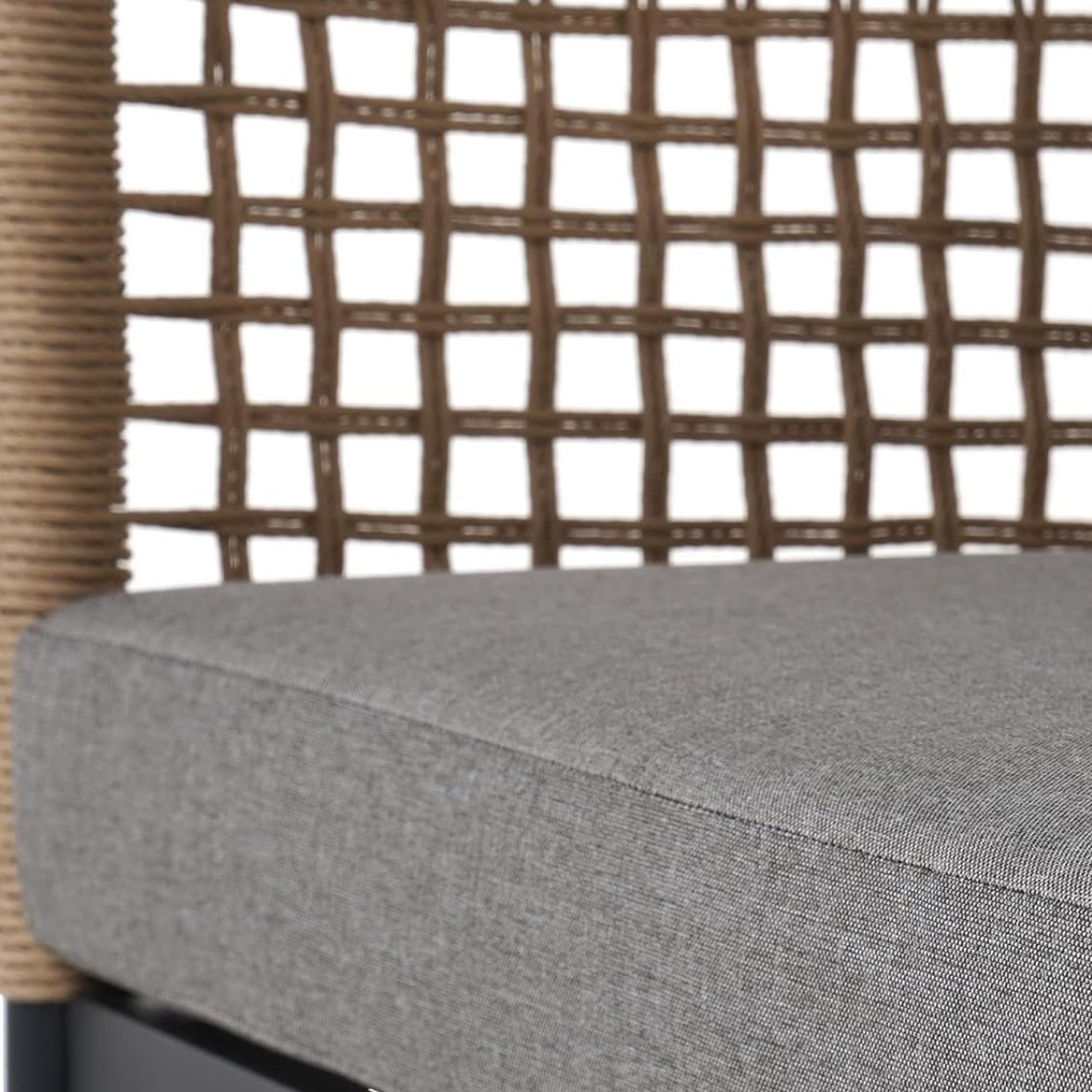 Outdoor Rope 4 Piece Sofa Set (Beige & Grey)