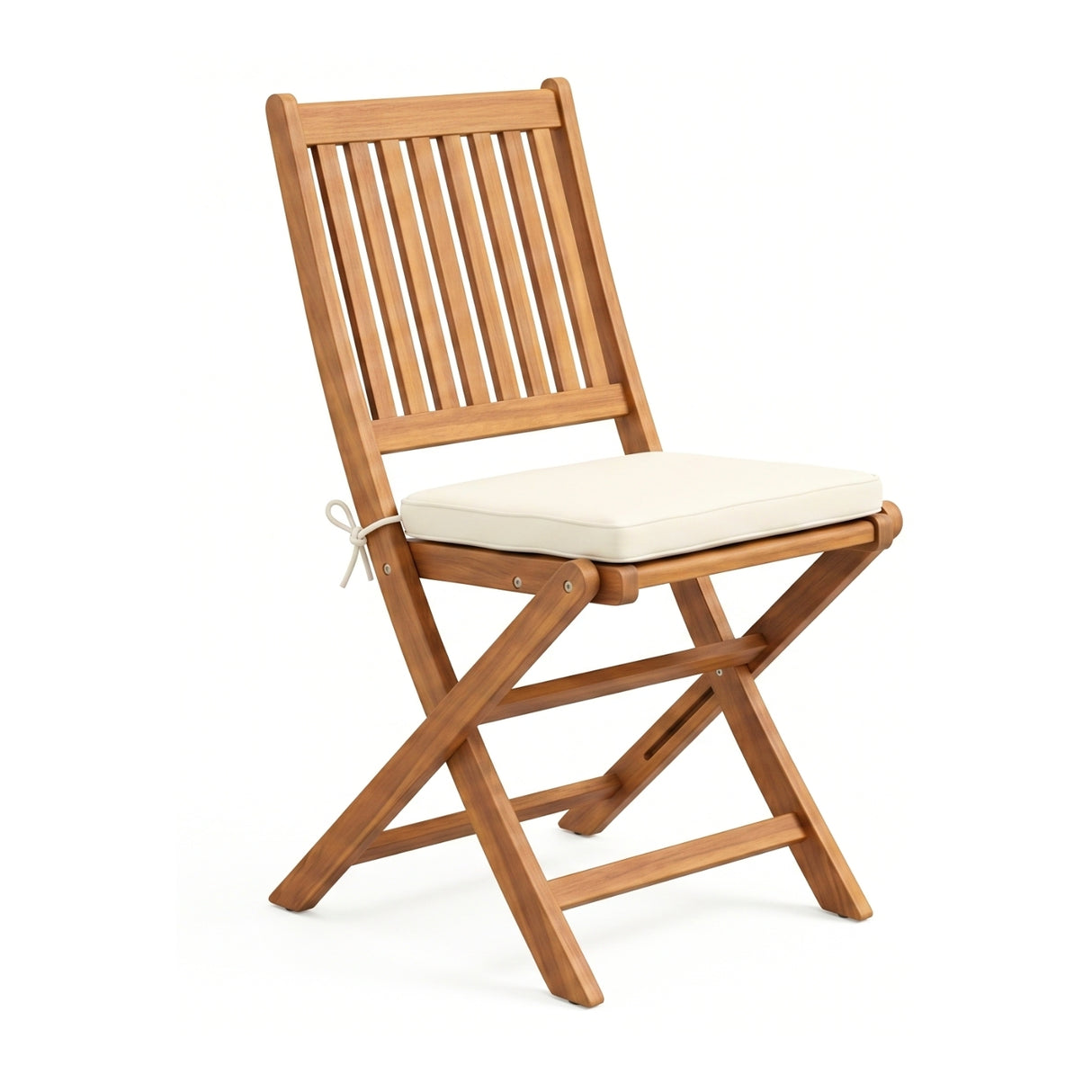 Acacia Wood Foldable Outdoor Bistro Set – 2 Chairs & Round Table