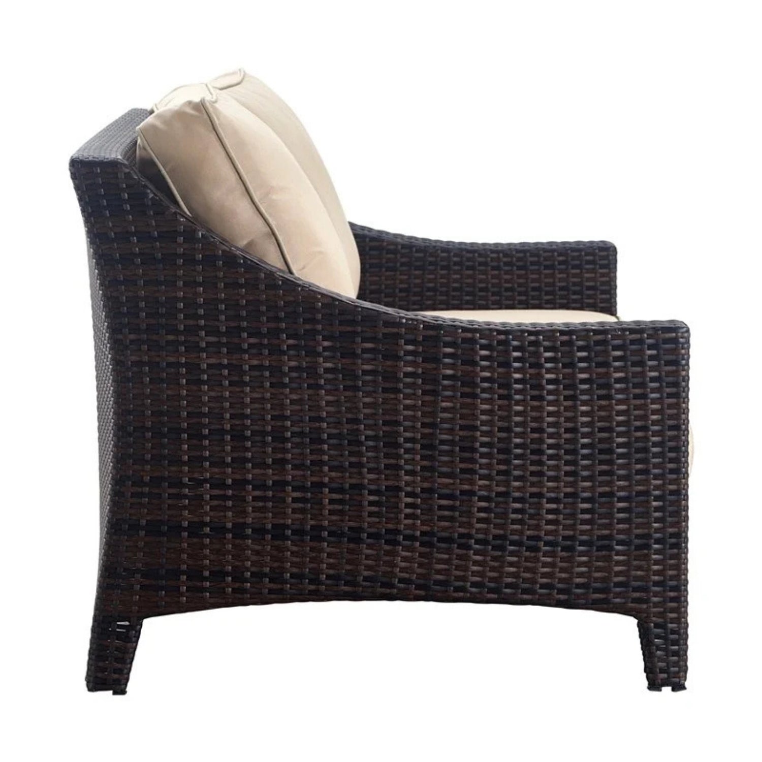 Outdoor Rattan Wicker 1-Piece Loveseat Sofa