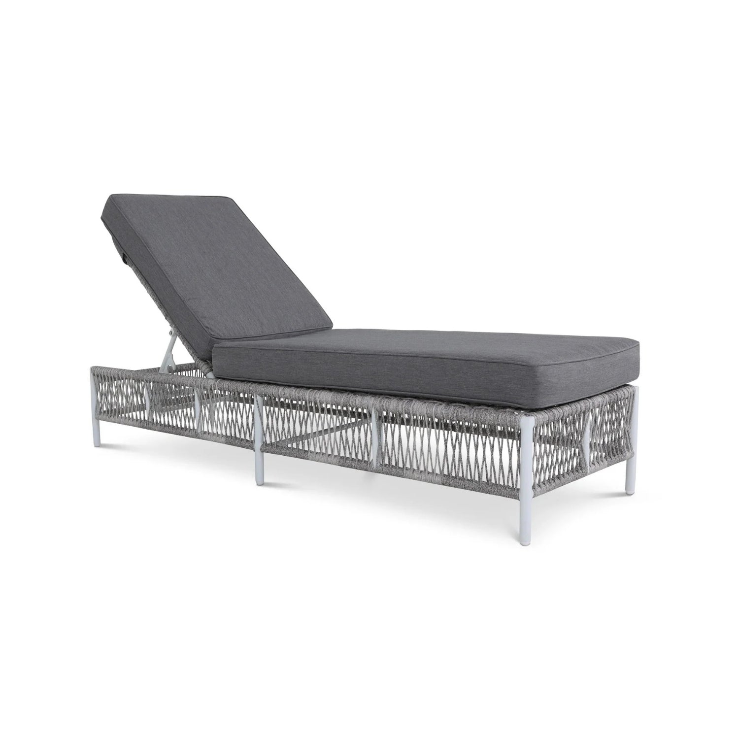 Outdoor Rope Lounge Chairs Set of 2 with Thick Cushions