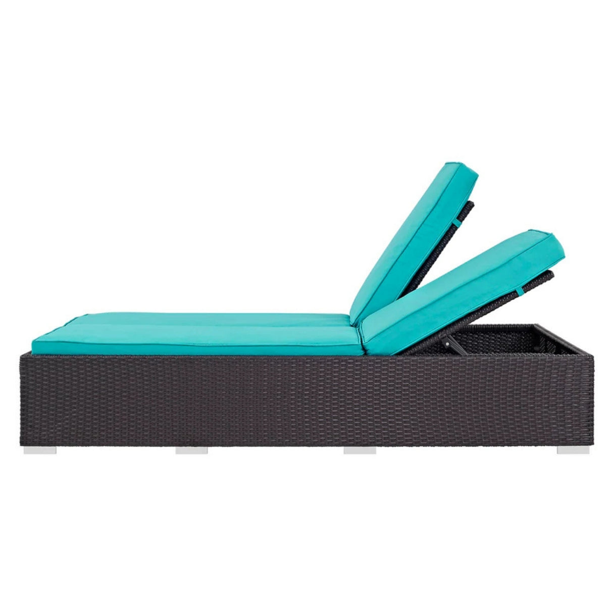 Outdoor All-Weather Rattan Wicker Chaise Lounge Chair Set of 2