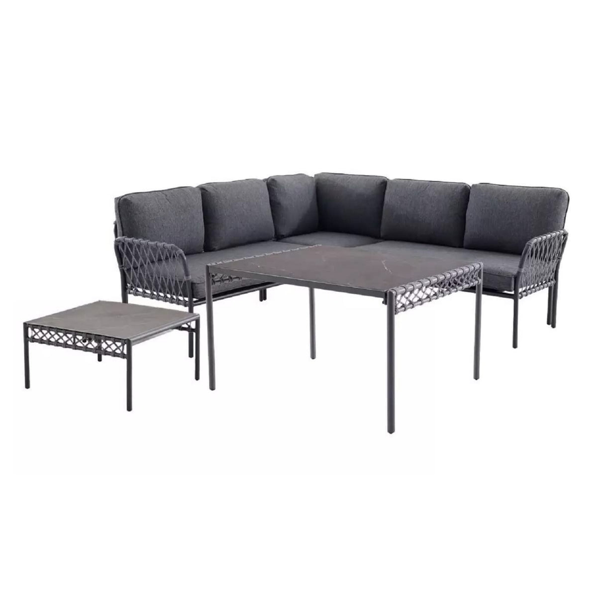Outdoor Rope 5 Seater L-Shape Sofa