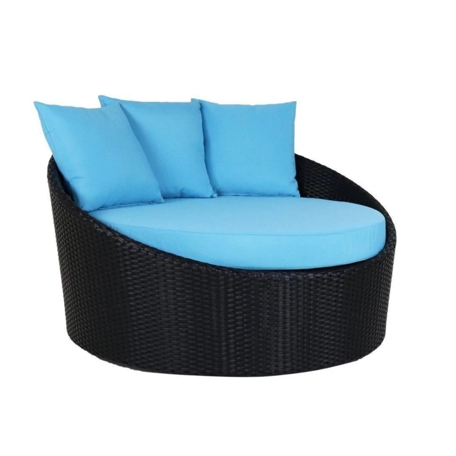 Outdoor Rattan Wicker Daybed with Glass Top Table