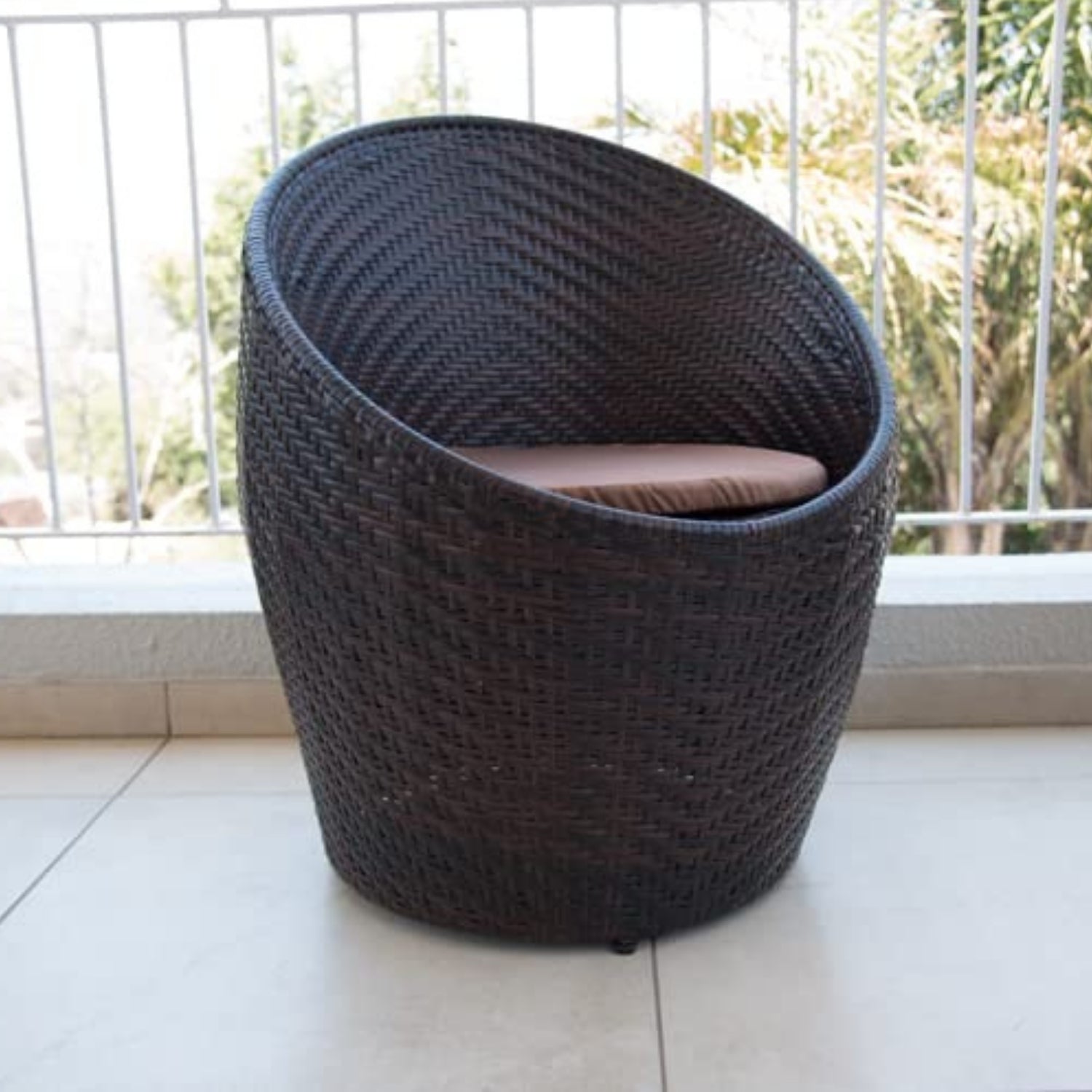 Outdoor Rattan Wicker 3-Piece Conversation Set