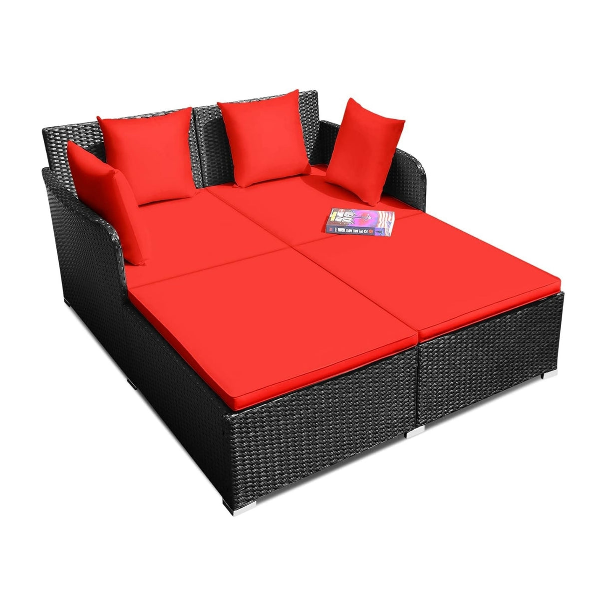 Outdoor Patio Double Seater Daybed For Garden, Poolside